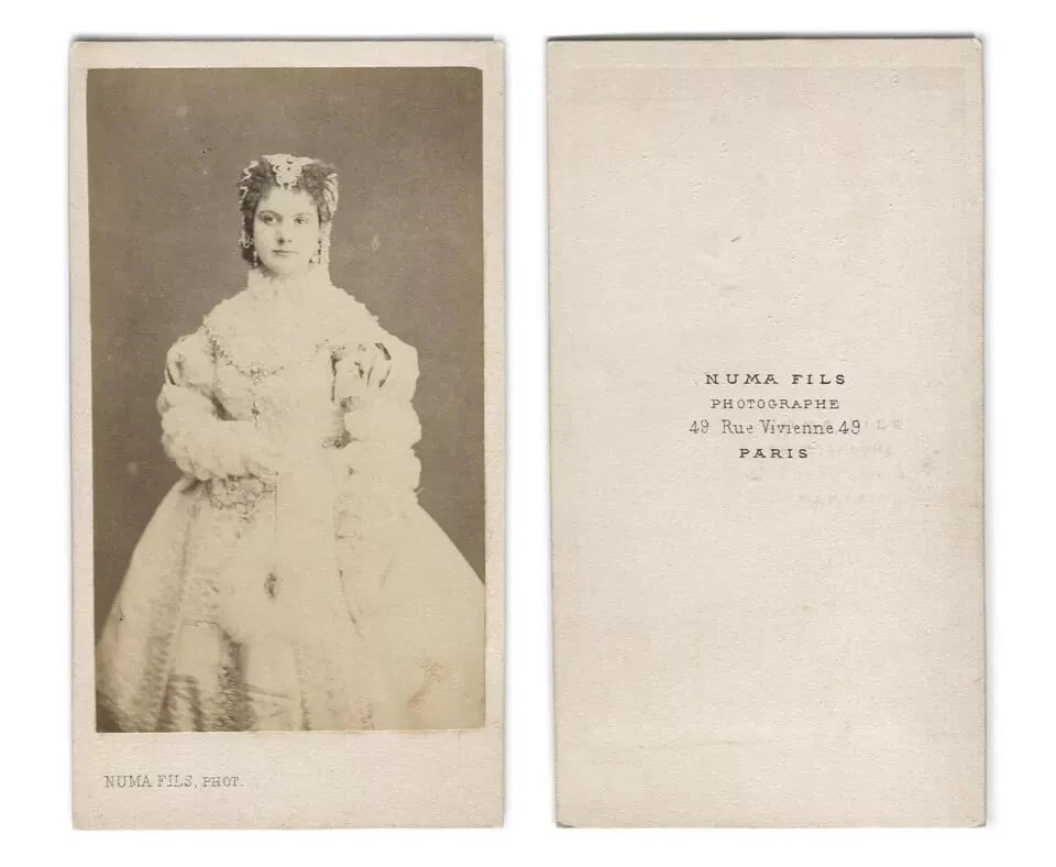 Antique CDV Original Photographs Numa Fils Alice Theric Opera - 8