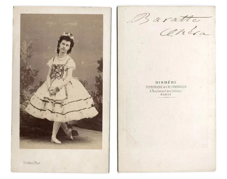 Antique CDV Photographs Disderi Maria Baratte Dancer - 8