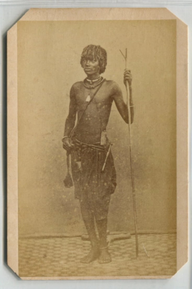 Antique CDV Photographs African Man Portrait Bingham - 4