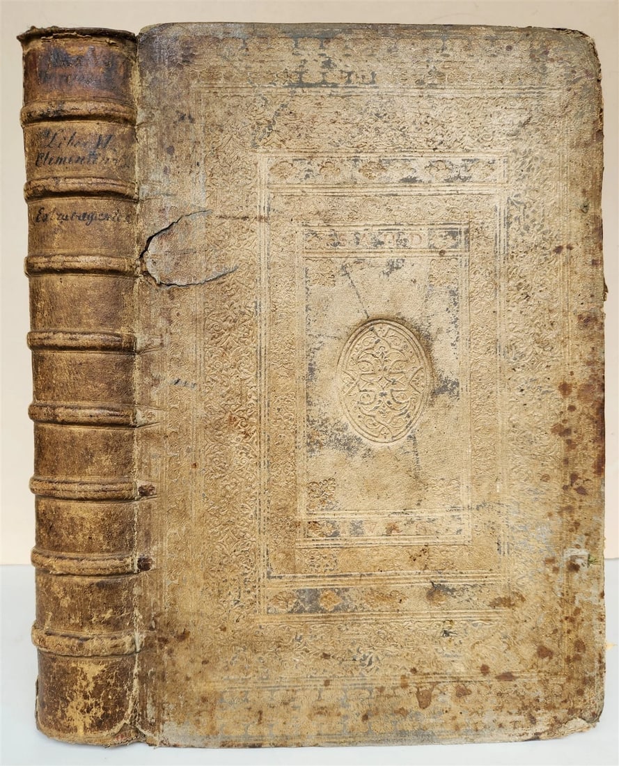 1584 LAW BOOK antique BLIND-TOOLED PIGSKIN BOUND LARGE FOLIO: Liber sextus decretalium. Bonifacii Papae VIII. Clementis Papae V. constitutiones extravagantes tum viginti Joannis Papae XXII. tum communes. Haec omnia cum suis glossis suae integrati restituta, & ad