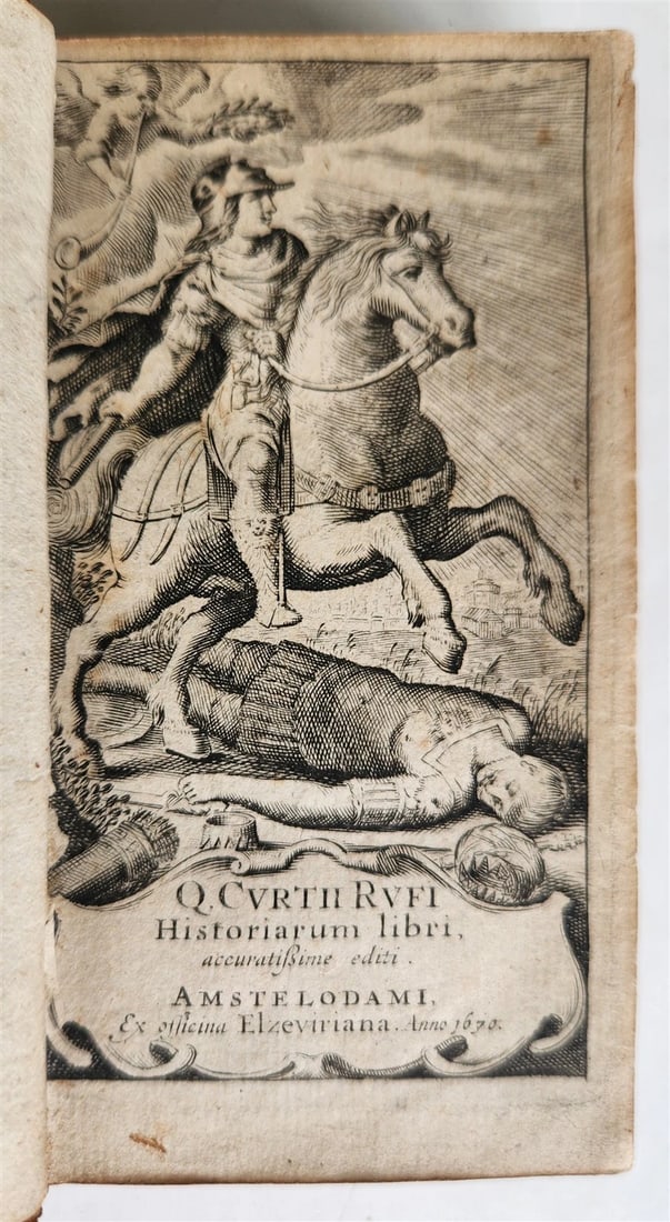 1670 HISTORY by Curtius Rufus ELZEVIR EDITION antique 17th CENTURY: Curtius Rufus Q. Historiarum libri, accuratißime editi. Amsterdam, Elzevir; 1670 271 pp., 8 lvs. Leather bound, spine with raised bands, richly decorated in gilt Very good condition, minor foxing
