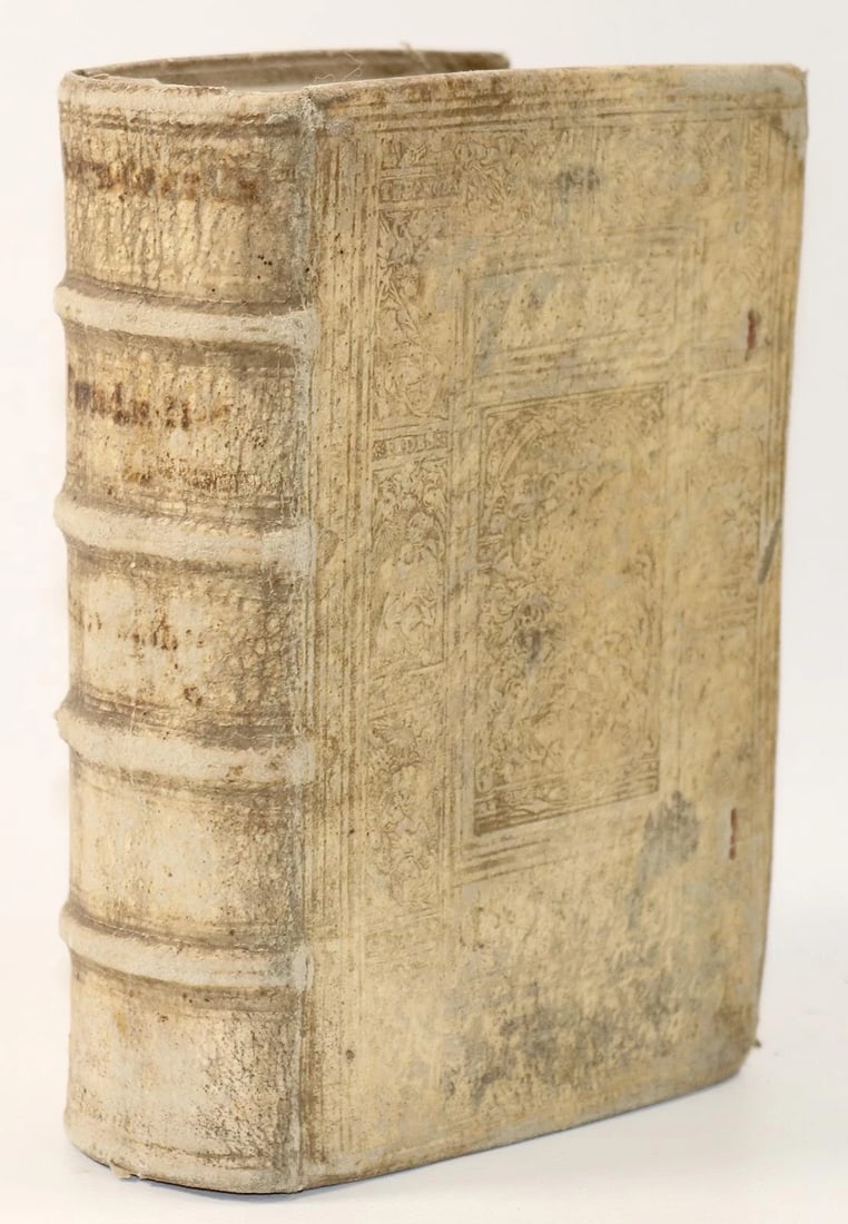 1552 LAW BOOK by first important female printer antique PIGSKIN BINDING 16th C. (1 of 18)