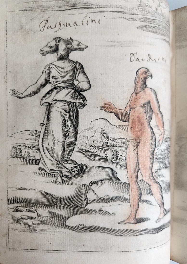 1587 GODS of ANCIENTS antique ILLUSTRATED w/87 ENGRAVINGS idols rites ceremonies: Le imagini de i dei de gli antichi. Nelle quali si contengono gl'Idoli, i riti, le cerimonie, & altre cose appartenenti alla Religione de gli antichi. Et con molta diligenza reviste, corrette & ... am