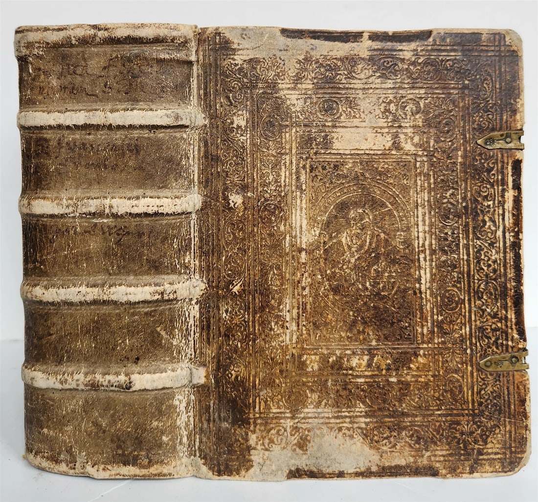 1604 HISTORY of FRANCISCAN ORDER in GERMAN by Mark of Lisbon antique PIGSKIN: Marcos de Lisboa (Markus v. Lissabon) Der Cronicken der Eingesetzten Orden des Heyligen Vatters Francisci... Und an ietzo in unser Teutsche Sprach gebracht durch Herrn Carl Kurtzen von Senfftenaw. (Th