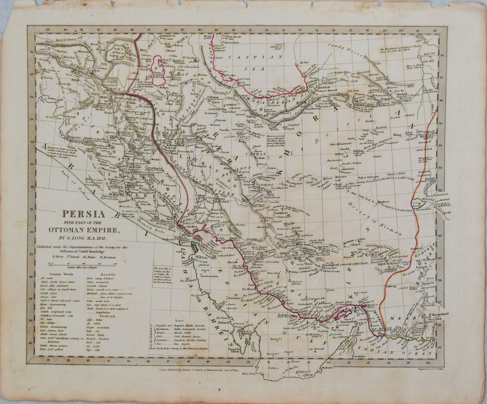 1831 SDUK Map of Today's Iran and Iraq -- Persia with Part of the Ottoman Empire: Title:1831 SDUK Map of Today's Iran and Iraq -- Persia with Part of the Ottoman Empire,li>Cartographer:SDUK Year/Place:1831, London Map Dimension (in.):11.7 X 13.8 in. Description:This is an excellent
