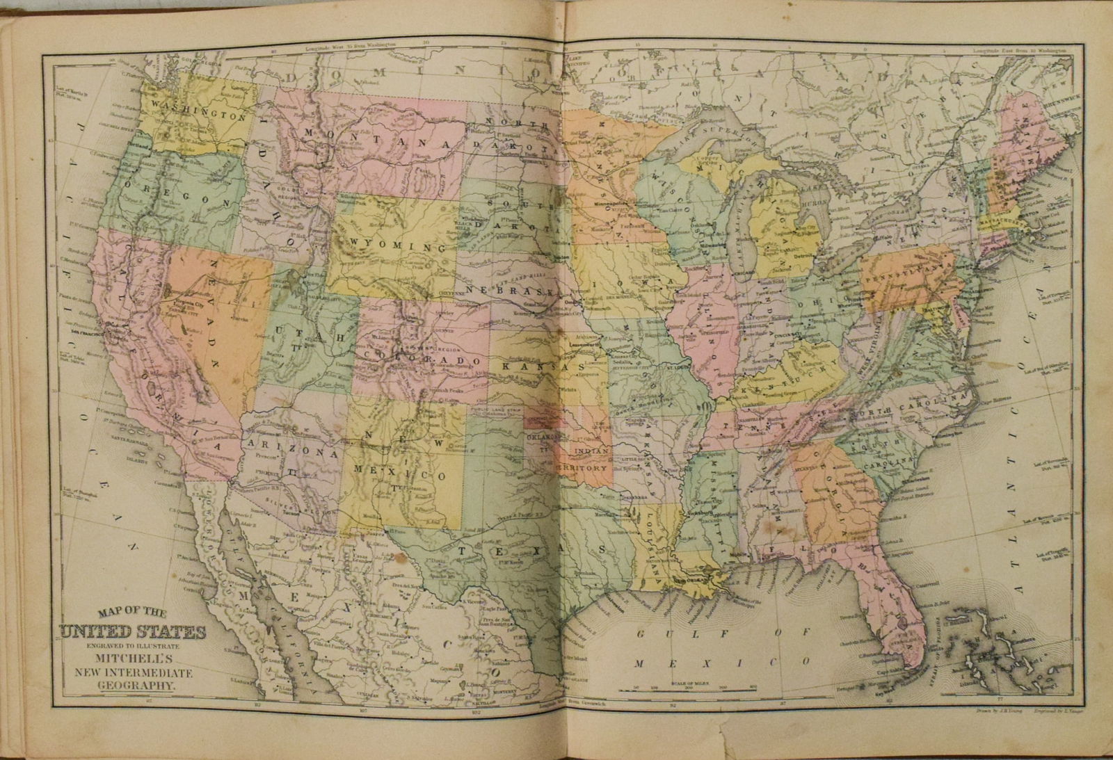 1891 Mitchell Map of the United States -- Map of the United States…: Title:1891 Mitchell Map of the United States -- Map of the United States…,li>Cartographer:S Mitchell Year/Place:1891, Philadelphia Map Dimension (in.):17.3 X 10.2 in. Description:This is an exce