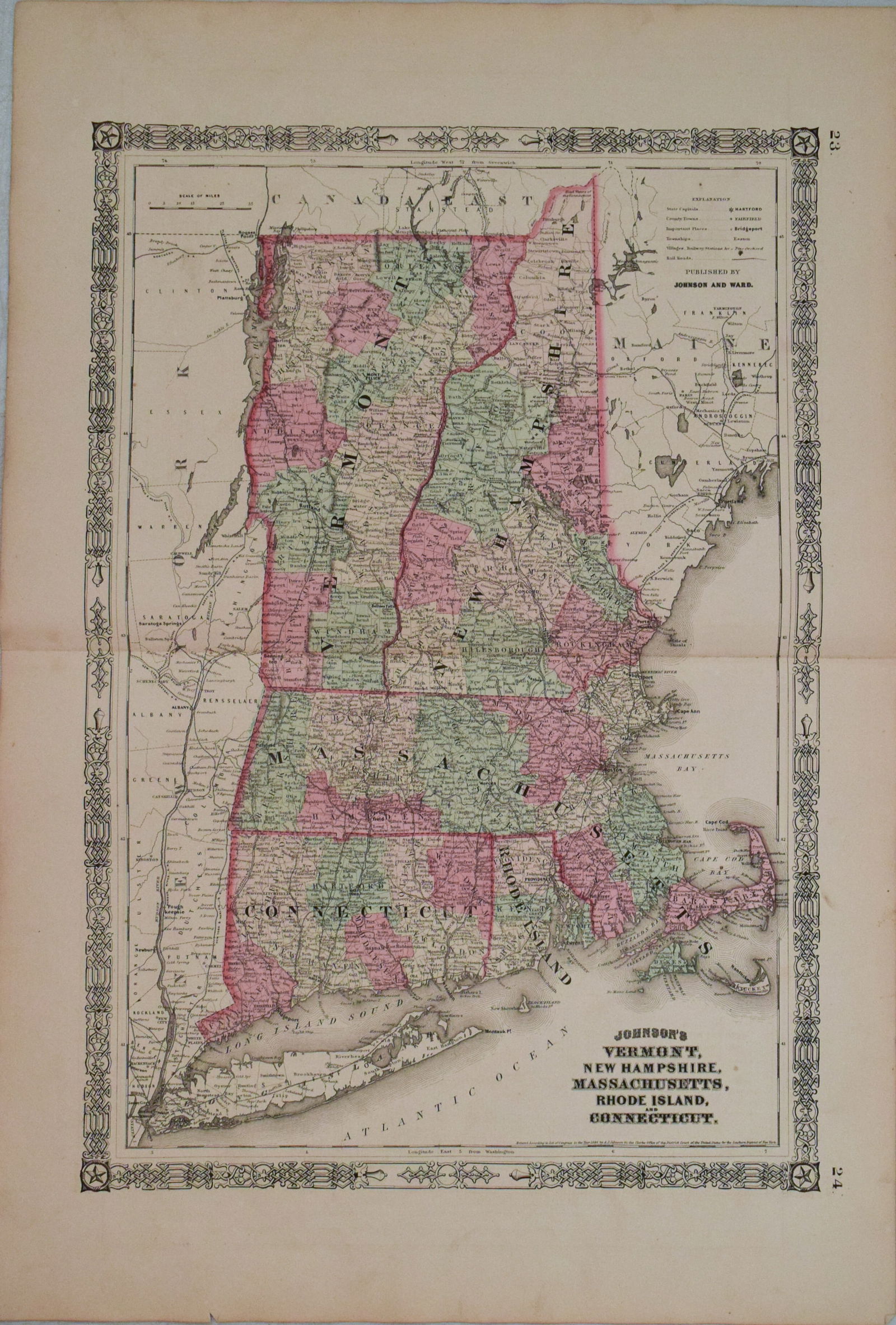 1866 Johnson's Vermont, New Hampshire, Massachusetts, Rhode Island, and Connecticut (1 of 1)