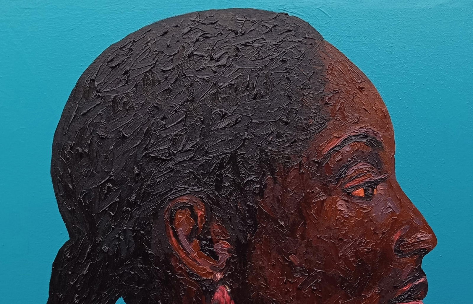 Bakare Abubakri-sideeq Babatunde, Beyond the Beauty 1 - 21st Century, Figurative, Mixed Media, Oil, - 3