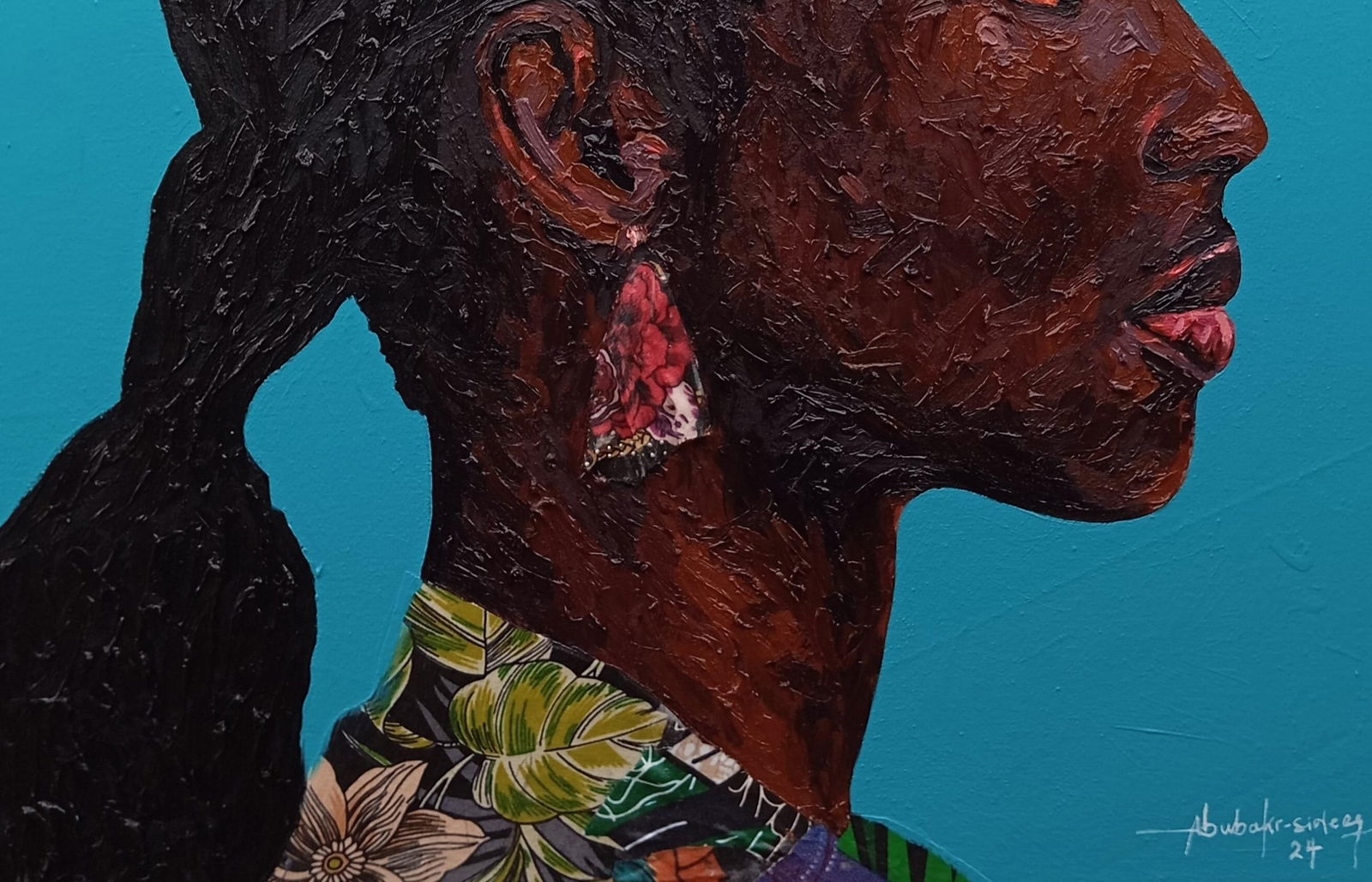 Bakare Abubakri-sideeq Babatunde, Beyond the Beauty 1 - 21st Century, Figurative, Mixed Media, Oil, - 4