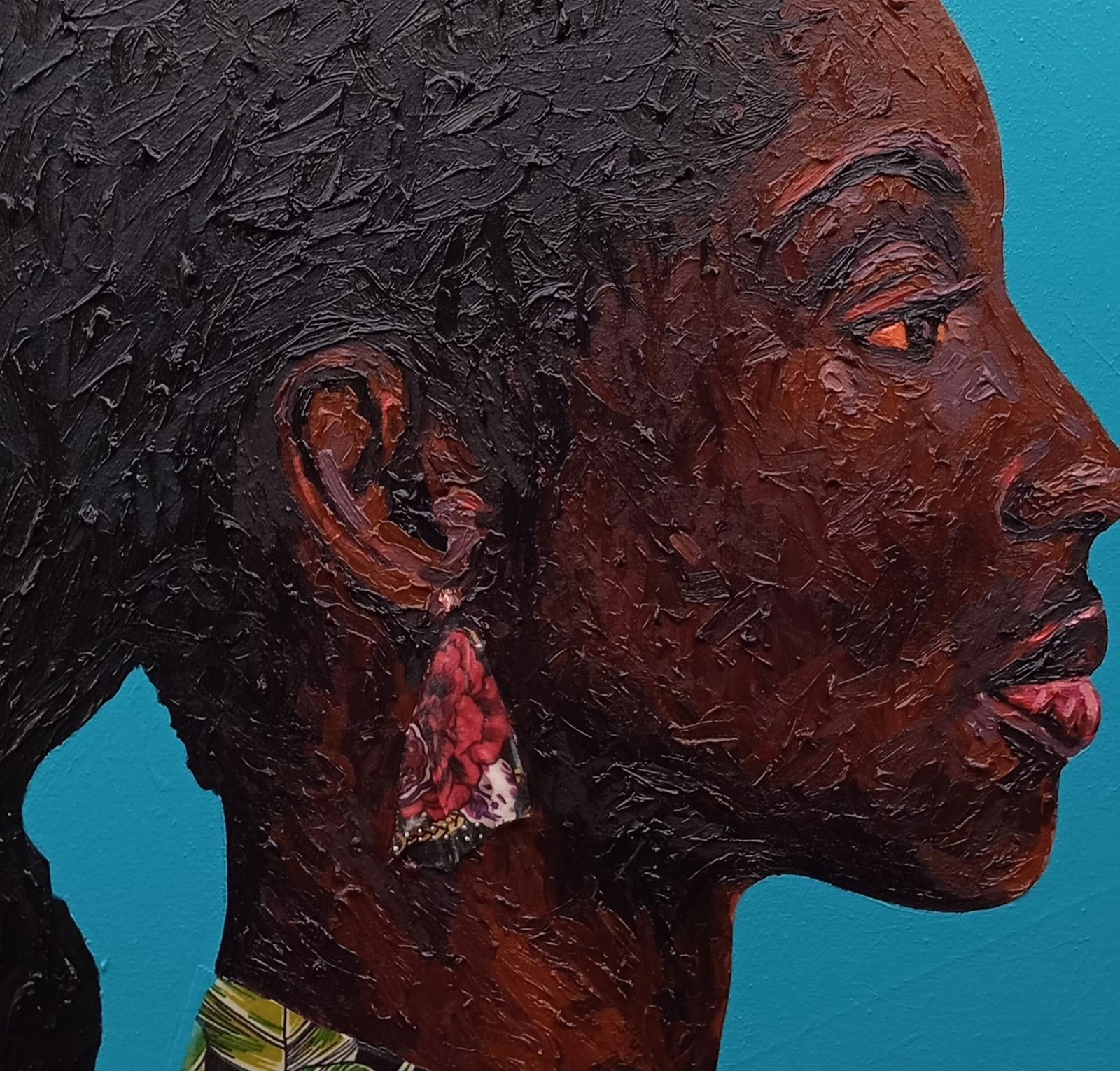 Bakare Abubakri-sideeq Babatunde, Beyond the Beauty 1 - 21st Century, Figurative, Mixed Media, Oil, - 5
