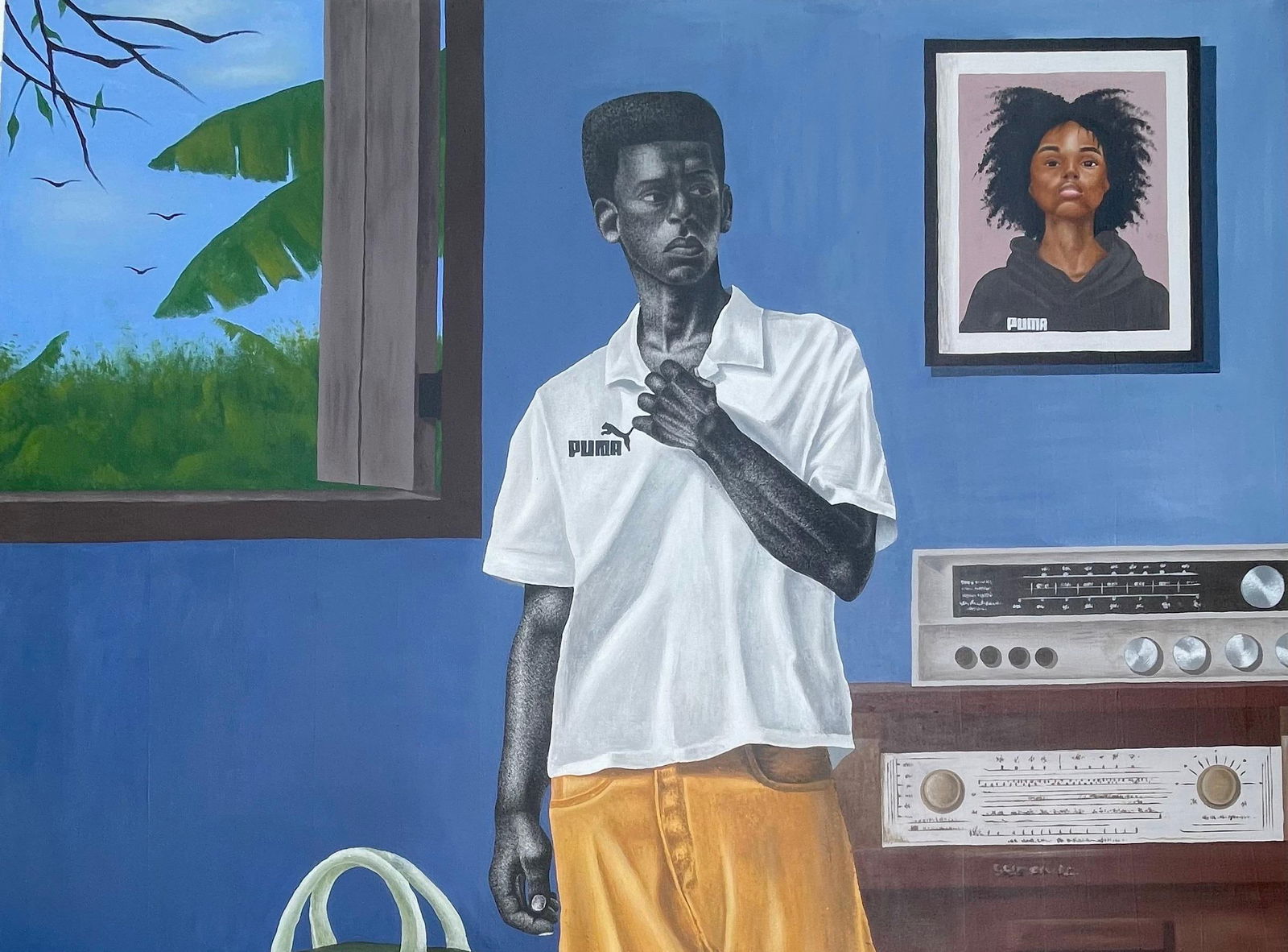 Alawaye Tope, La Voyageur (Traveler 1) - 21st Century, Contemporary, Figurative, Modern, Men, 2024 - 2