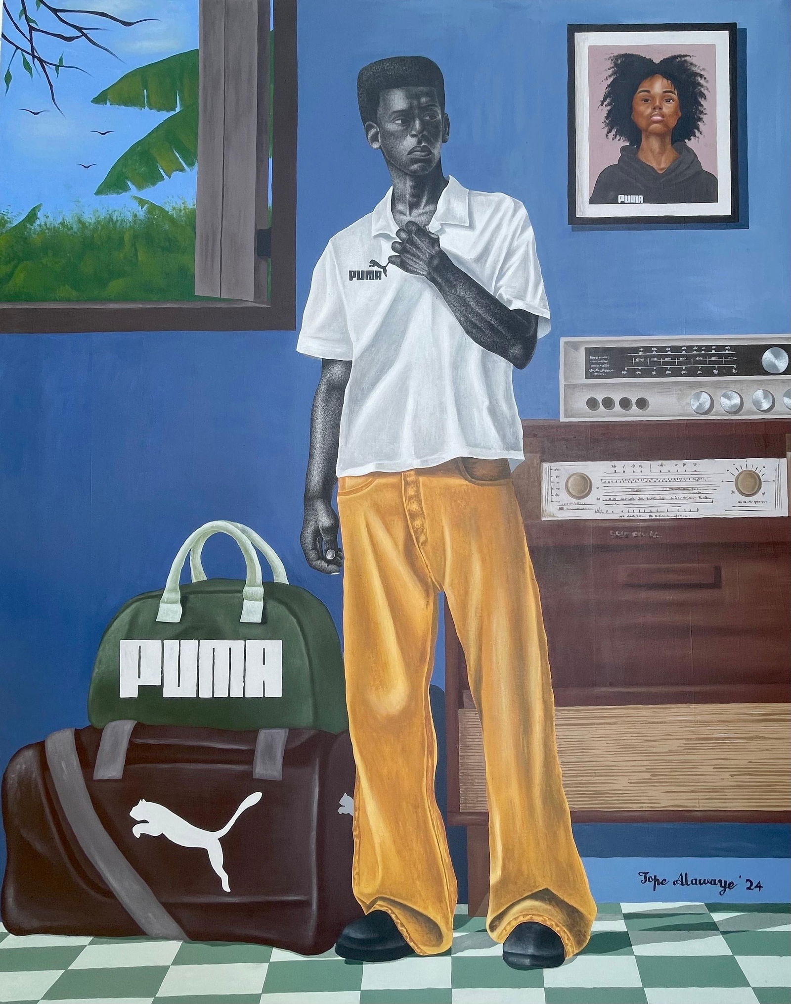 Alawaye Tope, La Voyageur (Traveler 1) - 21st Century, Contemporary, Figurative, Modern, Men, 2024 - 5