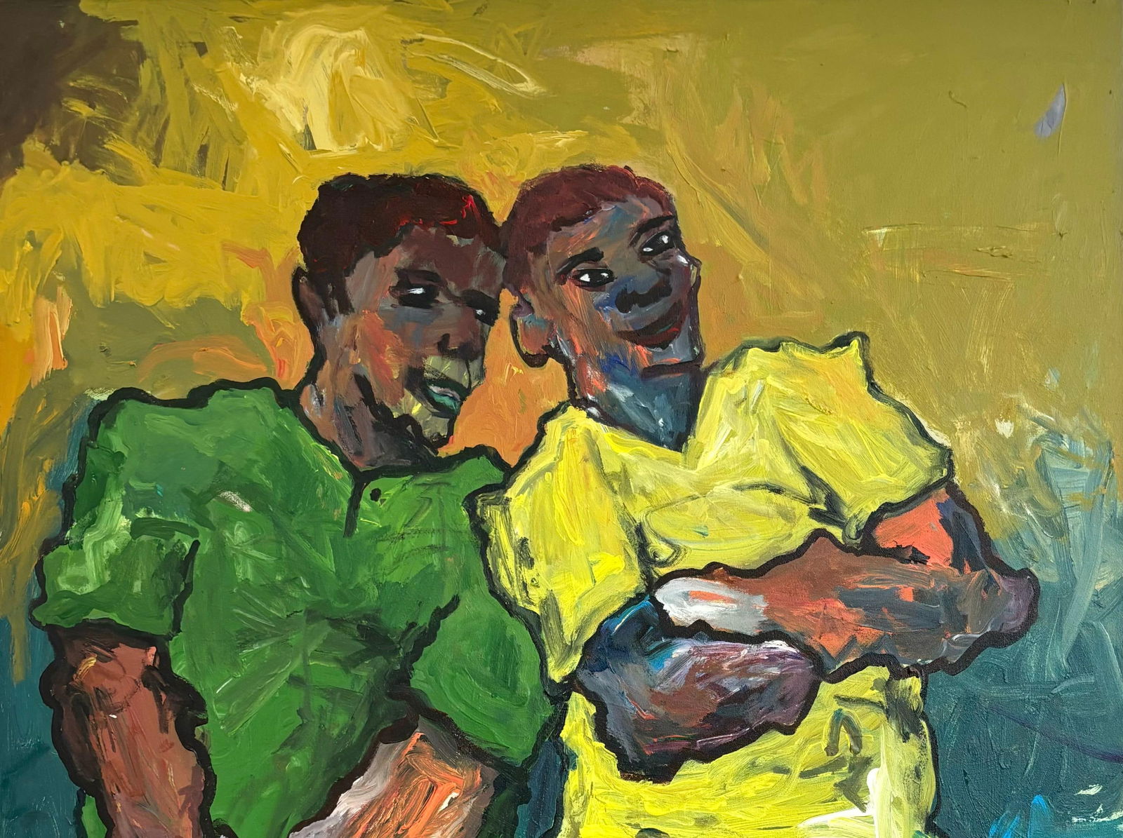 Oshorenoya David Francis, Bond 2 - 21st Century, Contemporary, Impasto, Modern, Expressionist, Men, - 2