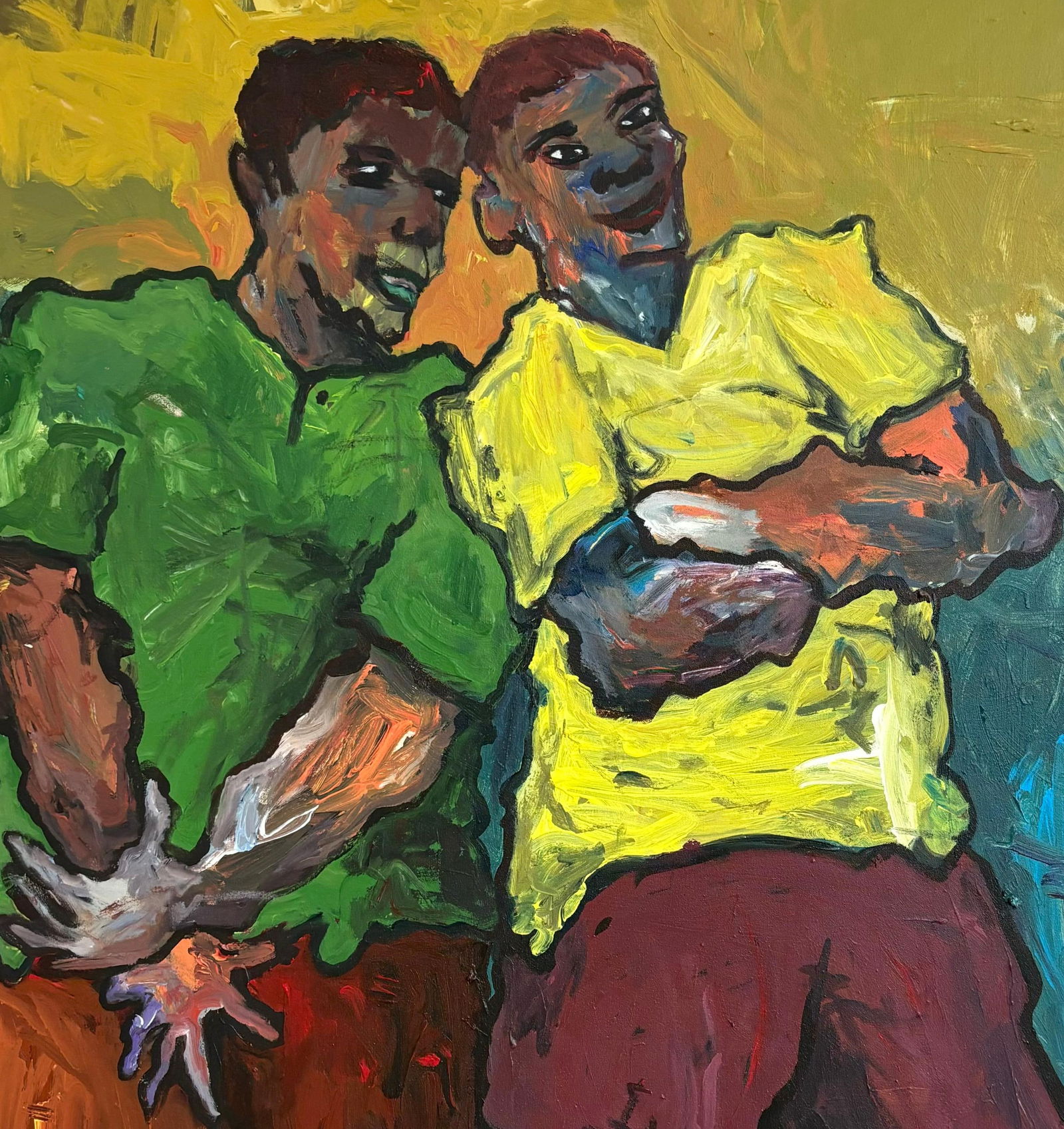 Oshorenoya David Francis, Bond 2 - 21st Century, Contemporary, Impasto, Modern, Expressionist, Men, - 4