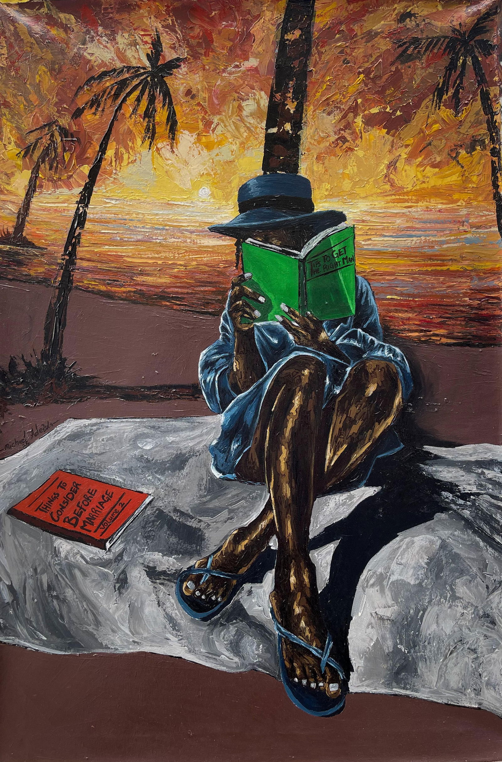 Michael Adetula, Seeking Perfection 2 -21st Century Contemporary, Figurative, Portrait, Modern, 2024