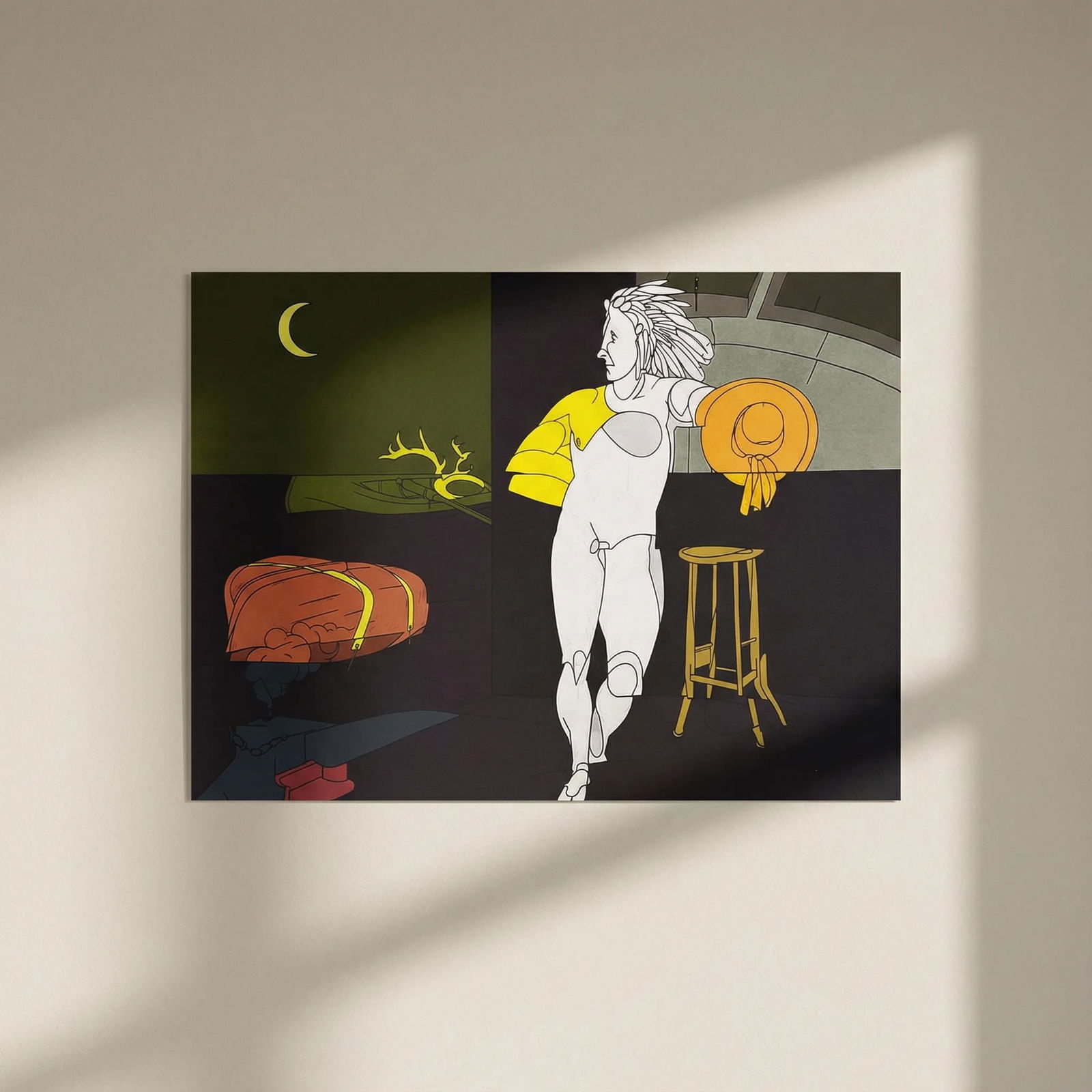 Valerio Adami Lithograph DM03239D Derriere le Miroir 1980: Title: Valerio Adami Lithograph DM03239D Derriere le Miroir 1980 Artist: Adami Description: Artist: Valerio Adami Country: Italy Title: Untitled - DM03239 Medium: Original Lithograph Marks: Not signed