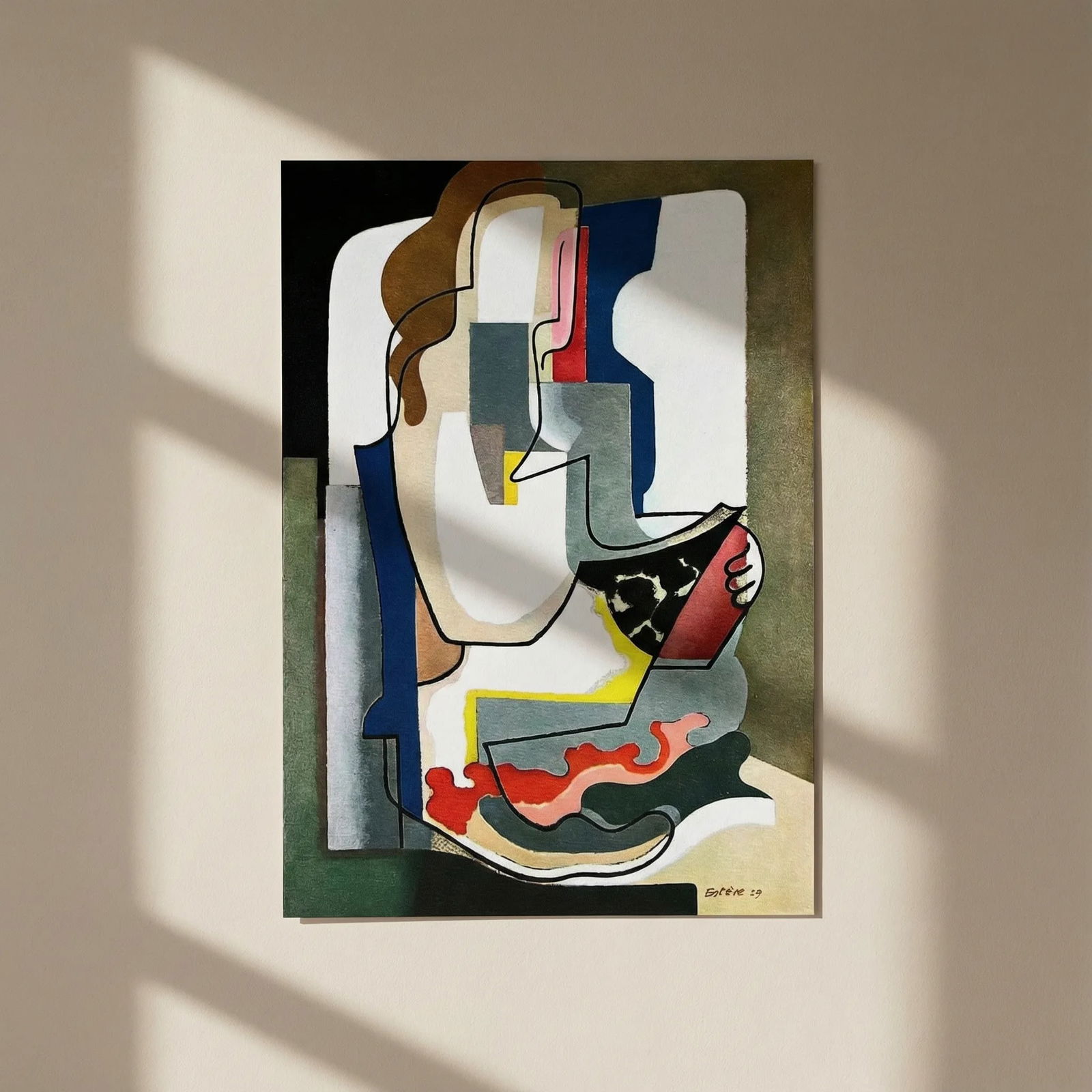 Maurice Esteve Print 1 Liseuse 1961: Title: Maurice Esteve Print 1 Liseuse 1961 Artist: Esteve Description: Title: Liseuse Artist: Maurice Esteve Country: France Medium: Offset Marks: Signed in plate not numbered, have one inch white mar