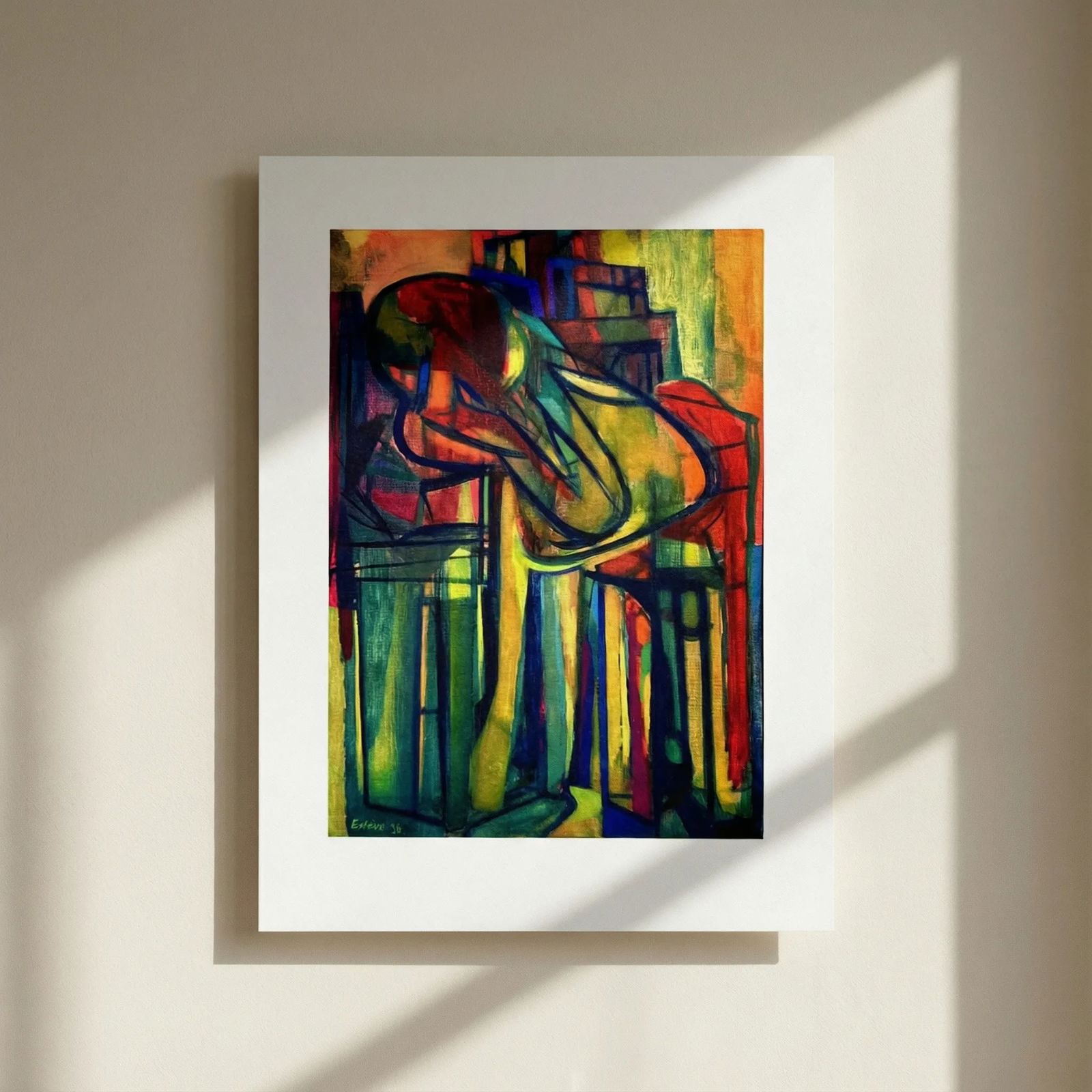 Maurice Esteve Print 2 Femme Assise 1961: Title: Maurice Esteve Print 2 Femme Assise 1961 Artist: Esteve Description: Title: Femme Assise Artist: Maurice Esteve Country: France Medium: Offset Marks: Signed in plate not numbered, have one inch