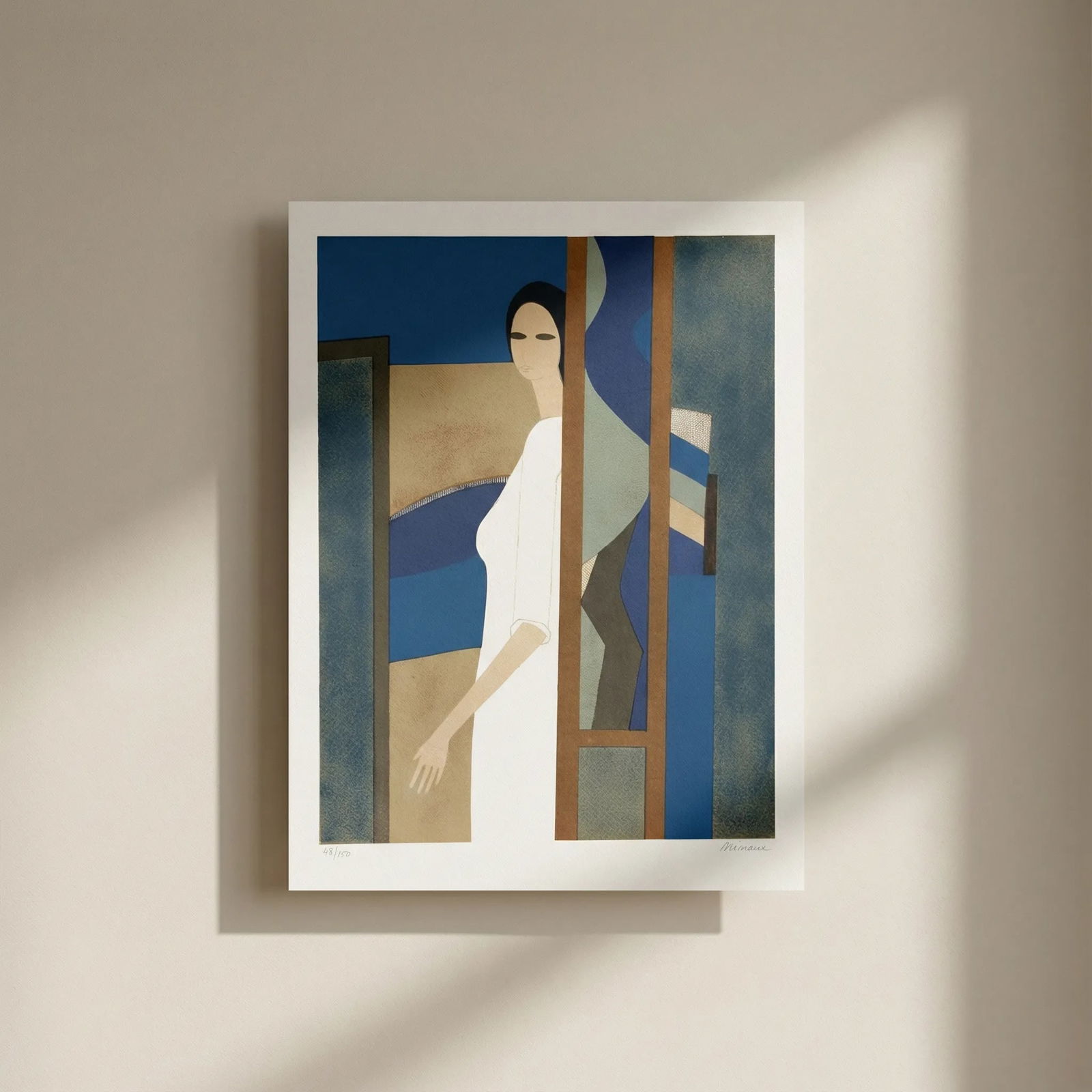 Minaux Original Lithograph Helene-Ariane Signed & Numbered 1974: Title: Minaux Original Lithograph Helene-Ariane Signed & Numbered 1974 Artist: Minaux Description: Artist: Andre Minaux Country: France Title: Helene - Ariane Medium: Original Lithograph Marks: Hand-S