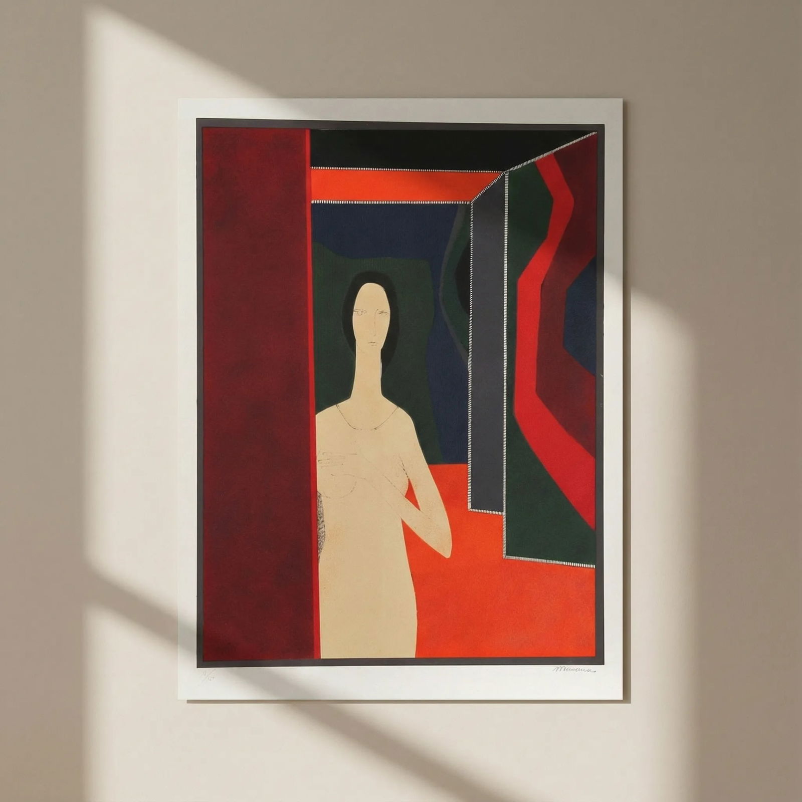 Minaux Original Lithograph Helene-Passante Signed & Numbered 1974: Title: Minaux Original Lithograph Helene-Passante Signed & Numbered 1974 Artist: Minaux Description: Artist: Andre Minaux Country: France Title: Helene - Passante Medium: Original Lithograph Marks: Ha