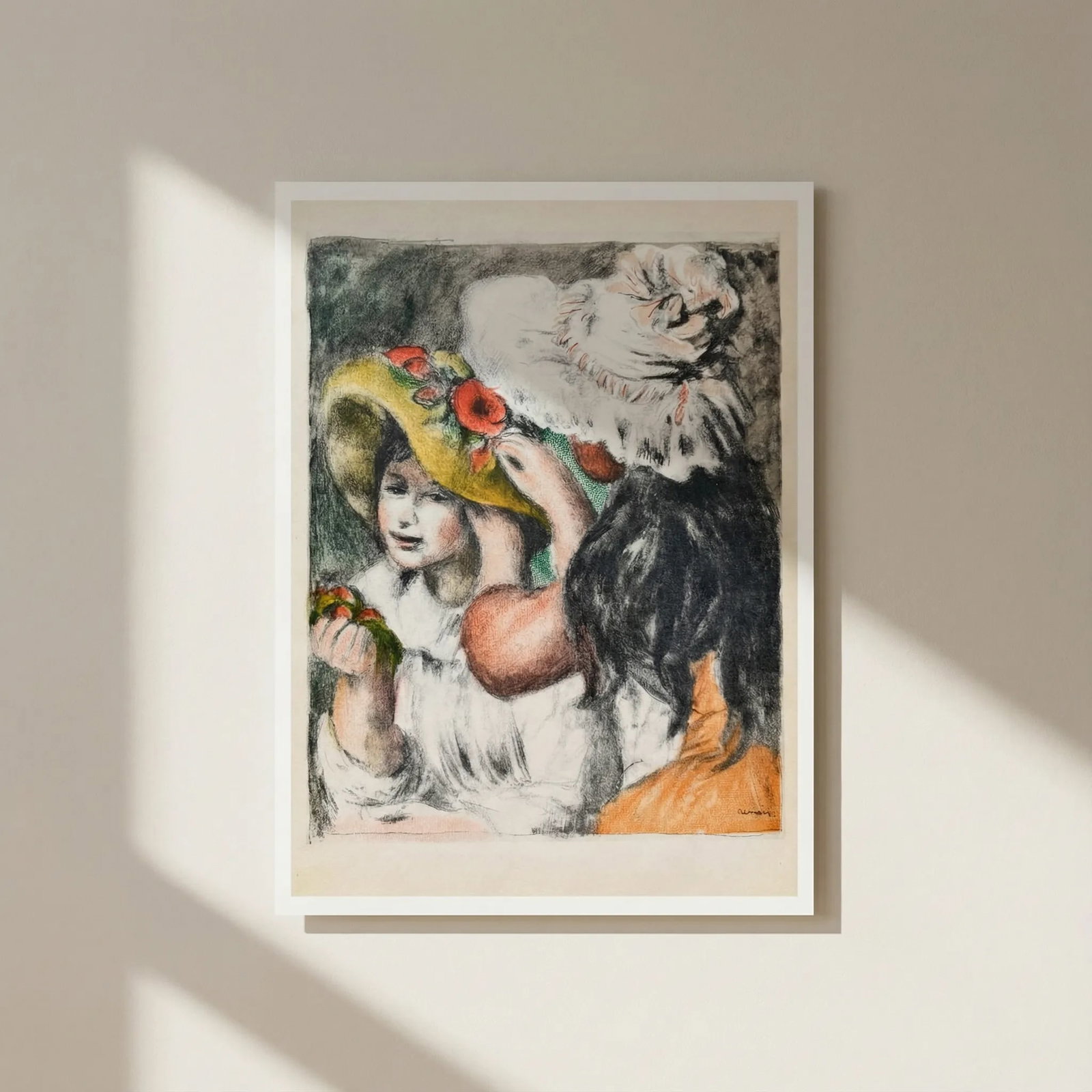 Pierre-Auguste Renoir Lithograph 5 Le Chapeau Epingle - full colors: Title: Pierre-Auguste Renoir Lithograph 5 Le Chapeau Epingle - full colors Artist: Renoir Description: Artist: Pierre-Auguste Renoir (1841 -1919) Country: France Title: Le Chapeau Epingle - full color