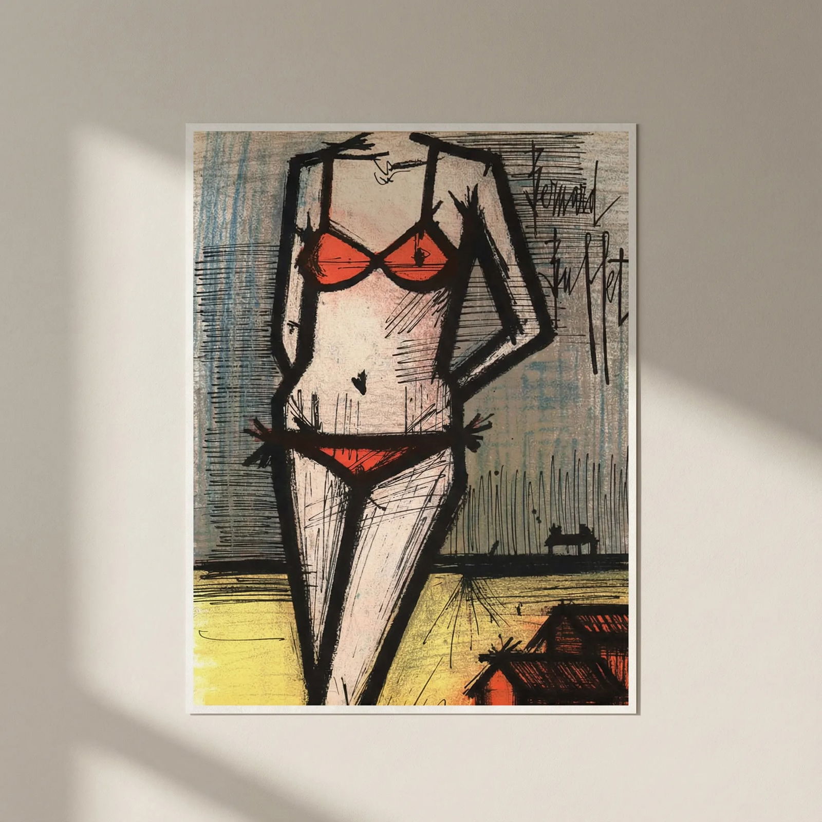 Bernard Buffet On the Beach Original Lithograph 1967*: Title: Bernard Buffet On the Beach Original Lithograph 1967* Artist: Buffet Bernard Description: Artist: Bernard Buffet Country: France Title: On the beach Medium: Original Lithograph Marks: Signed in