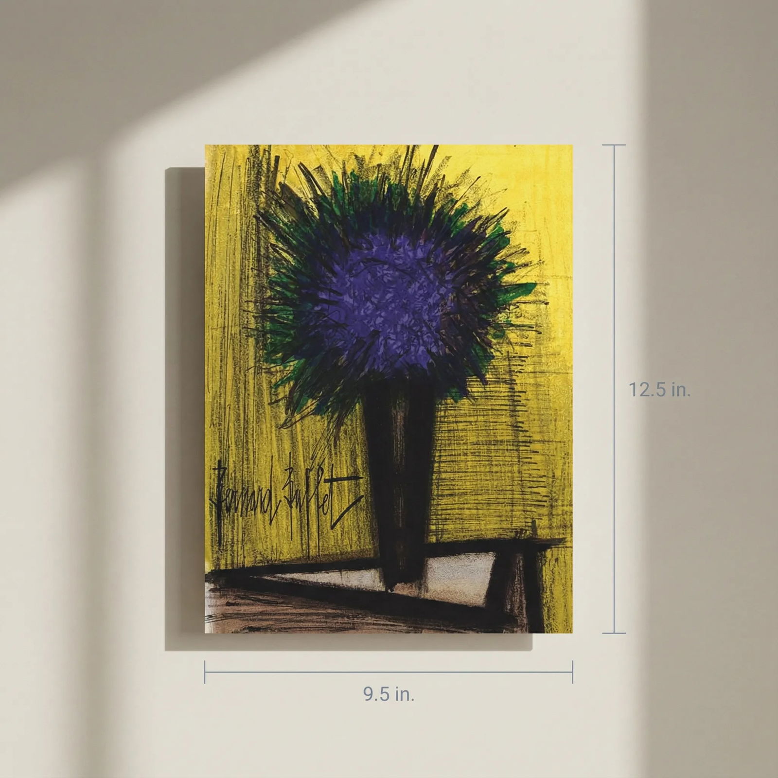 Bernard Buffet Purple Bouquet of Flowers Original Lithograph 1967 - 2