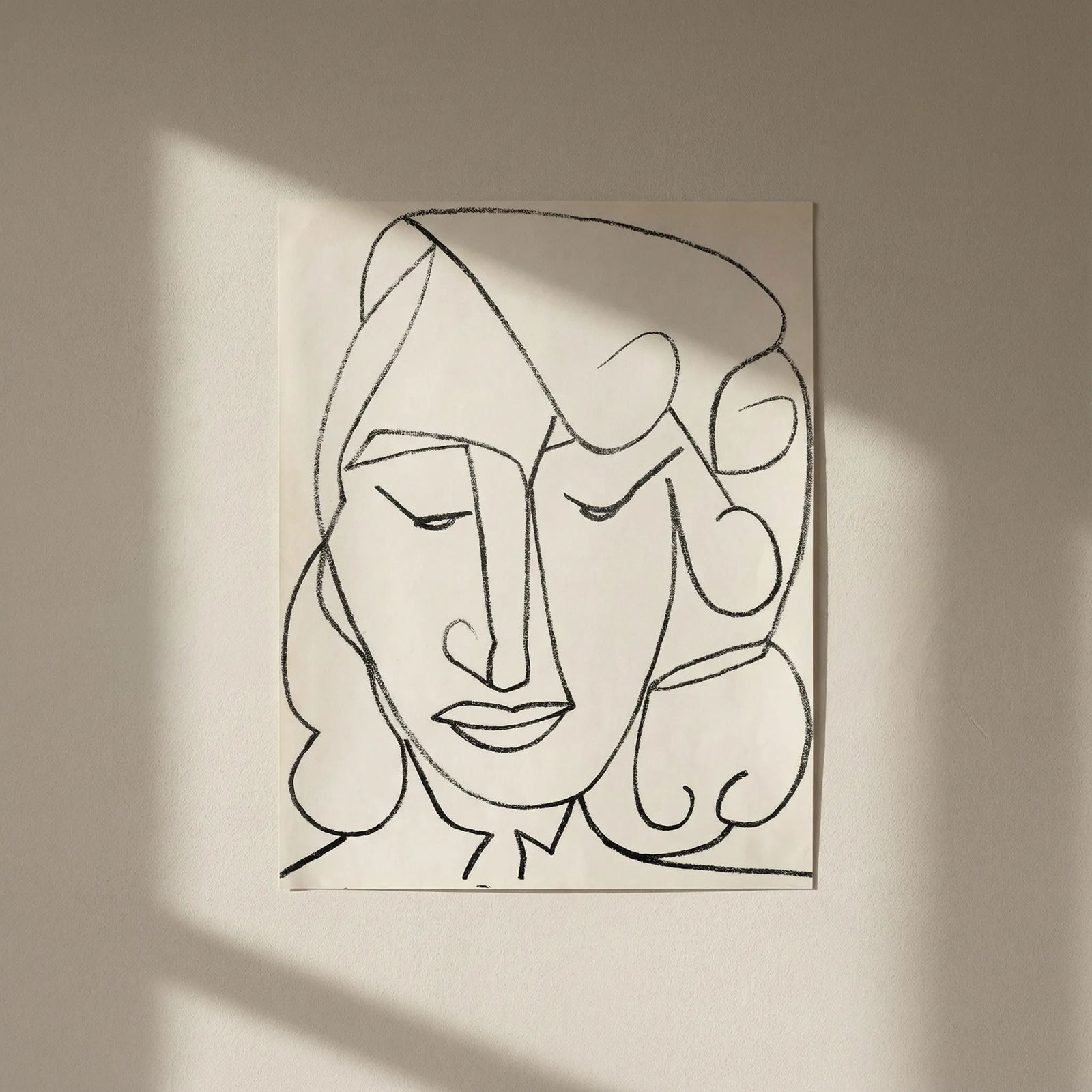 1951 Francoise Gilot Lithograph 4 Portrait of shy woman: Title: 1951 Francoise Gilot Lithograph 4 Portrait of shy woman Artist: Gilot Description: Artist: Françoise Gilot Country: France Title: Portrait of a Shy Woman Medium: Lithograph 4 Marks: Not si