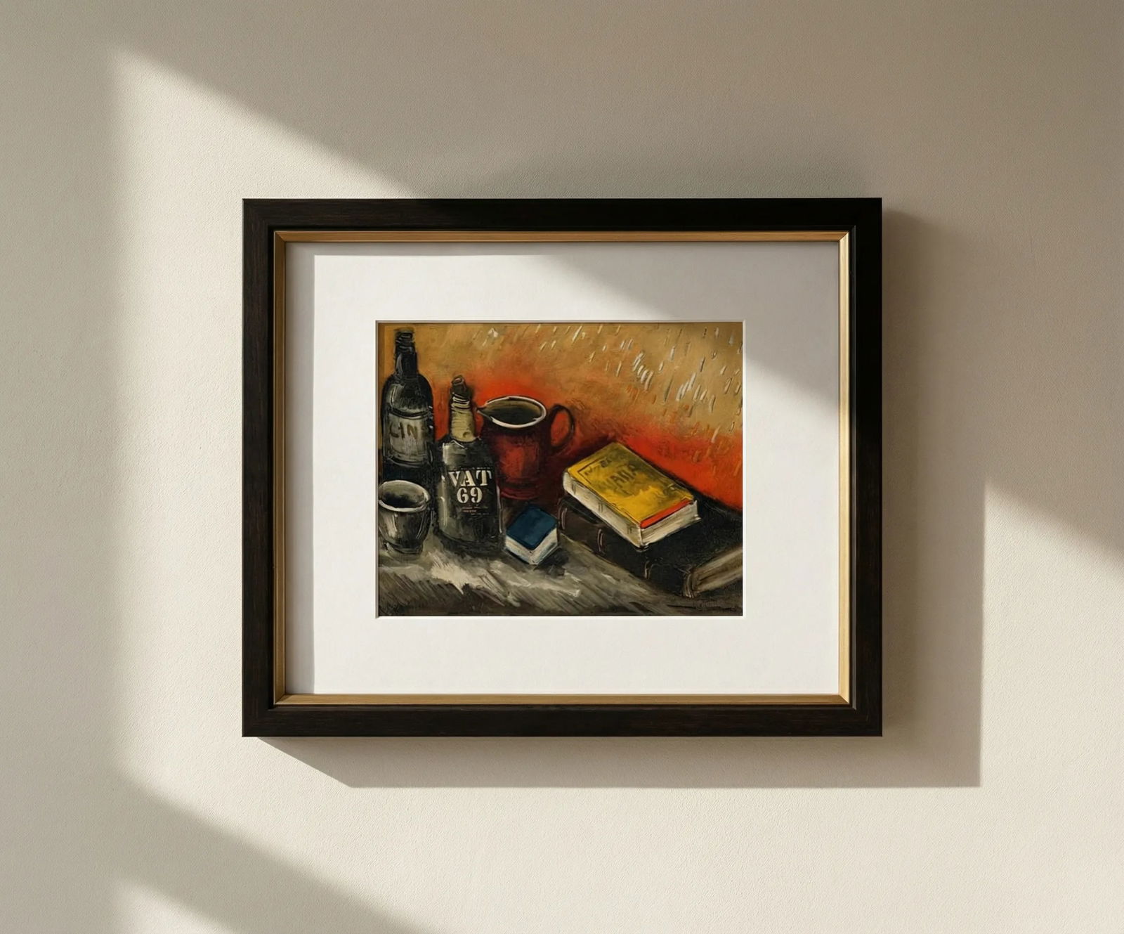 Vlaminck Lithograph 27 Still life with whisky bottle 1958 Framed: Title: Vlaminck Lithograph 27 Still life with whisky bottle 1958 Framed Artist: Framed Art, Vlaminck Description: Title: Still life with a whisky bottle Artist: Maurice de Vlaminck Country: France Med