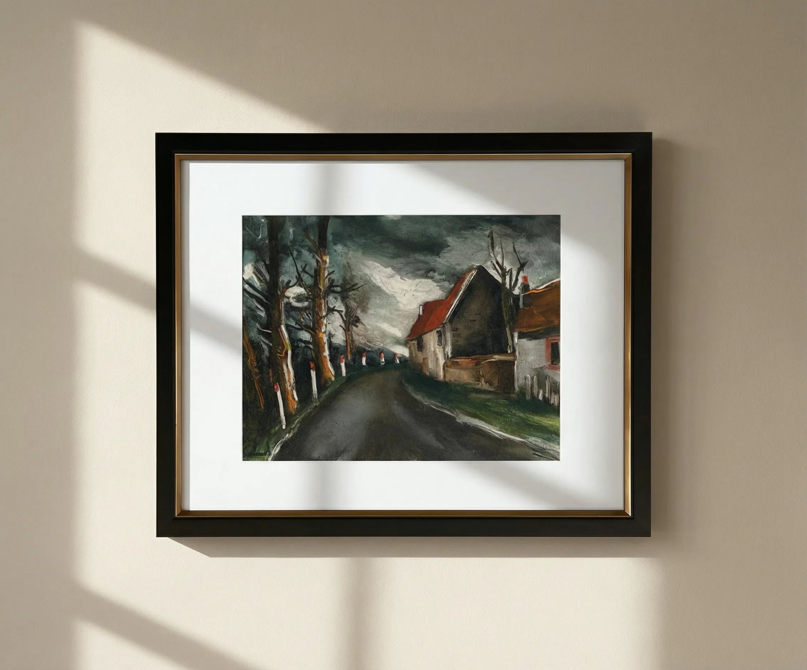 Vlaminck Lithograph 35 The Longny road 1958 Framed: Title: Vlaminck Lithograph 35 The Longny road 1958 Framed Artist: Framed Art, Vlaminck Description: Title: The Longny Road Artist: Maurice de Vlaminck Country: France Medium: Lithograph - 35 Marks: Si