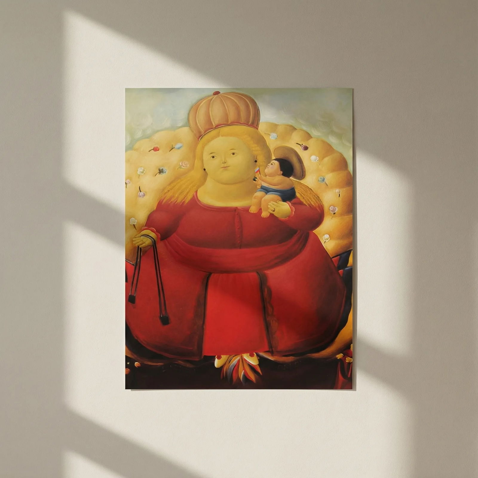 Fernando Botero 1 Our Lady of Colombia 1983: Title: Fernando Botero 1 Our Lady of Colombia 1983 Artist: Fernando Botero Description: Title: Our Lady of Colombia Artist: Fernando Botero Country: Colombia Medium: Offset - Quadrichromie Marks: Not