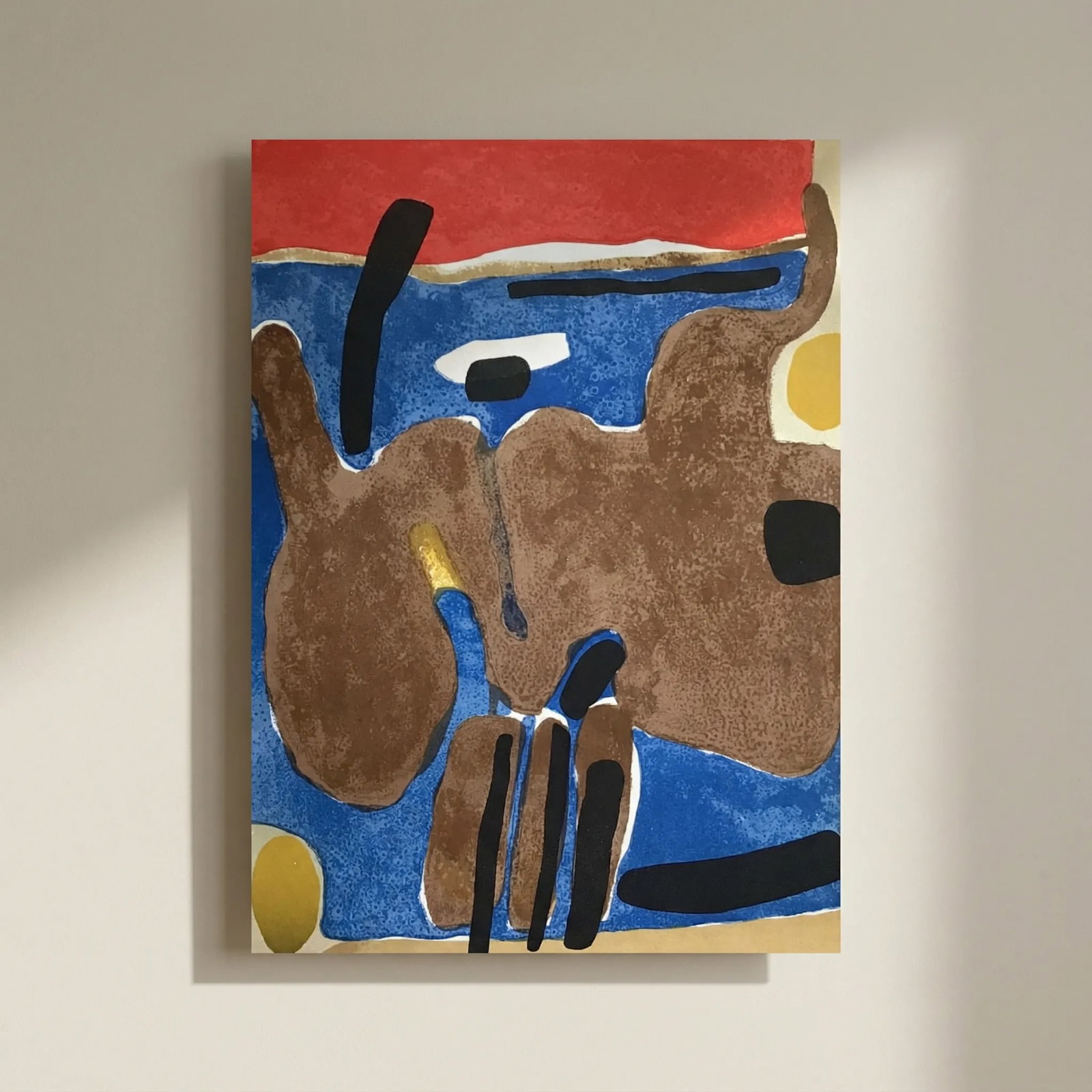 1964 Maurice Esteve Original Lithograph Composition: Title: 1964 Maurice Esteve Original Lithograph Composition Artist: Esteve, Prints from the Mourlot Press, Varieties Description: Artist: Maurice Esteve Country: France Title: Composition Medium: Origi