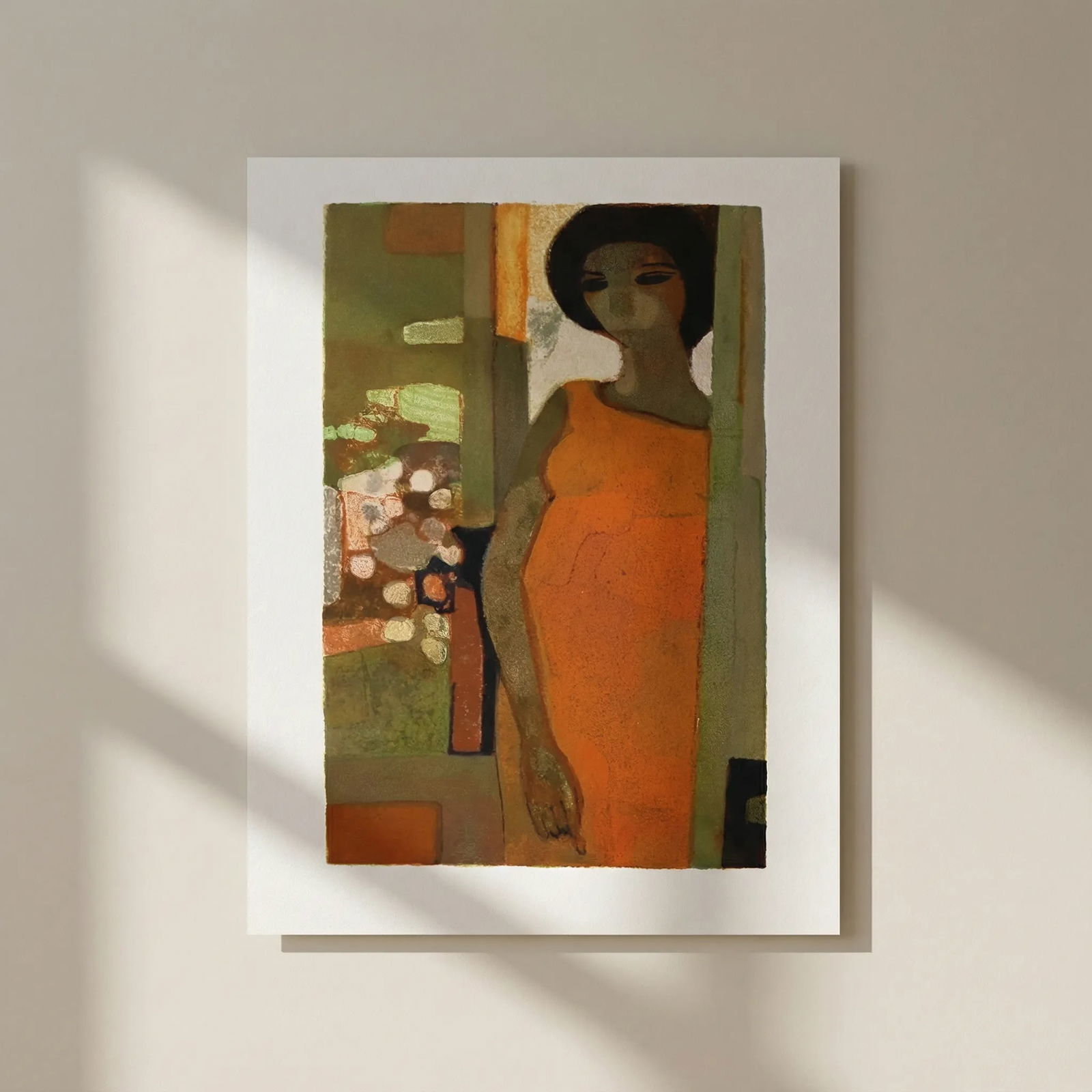 Minaux Original Lithograph La Robe Orange 1967 Signed & Numbered: Title: Minaux Original Lithograph La Robe Orange 1967 Signed & Numbered Artist: Minaux Description: Artist: Andre Minaux Country: France Title: La Robe orange Medium: Original Lithograph Marks: Signed
