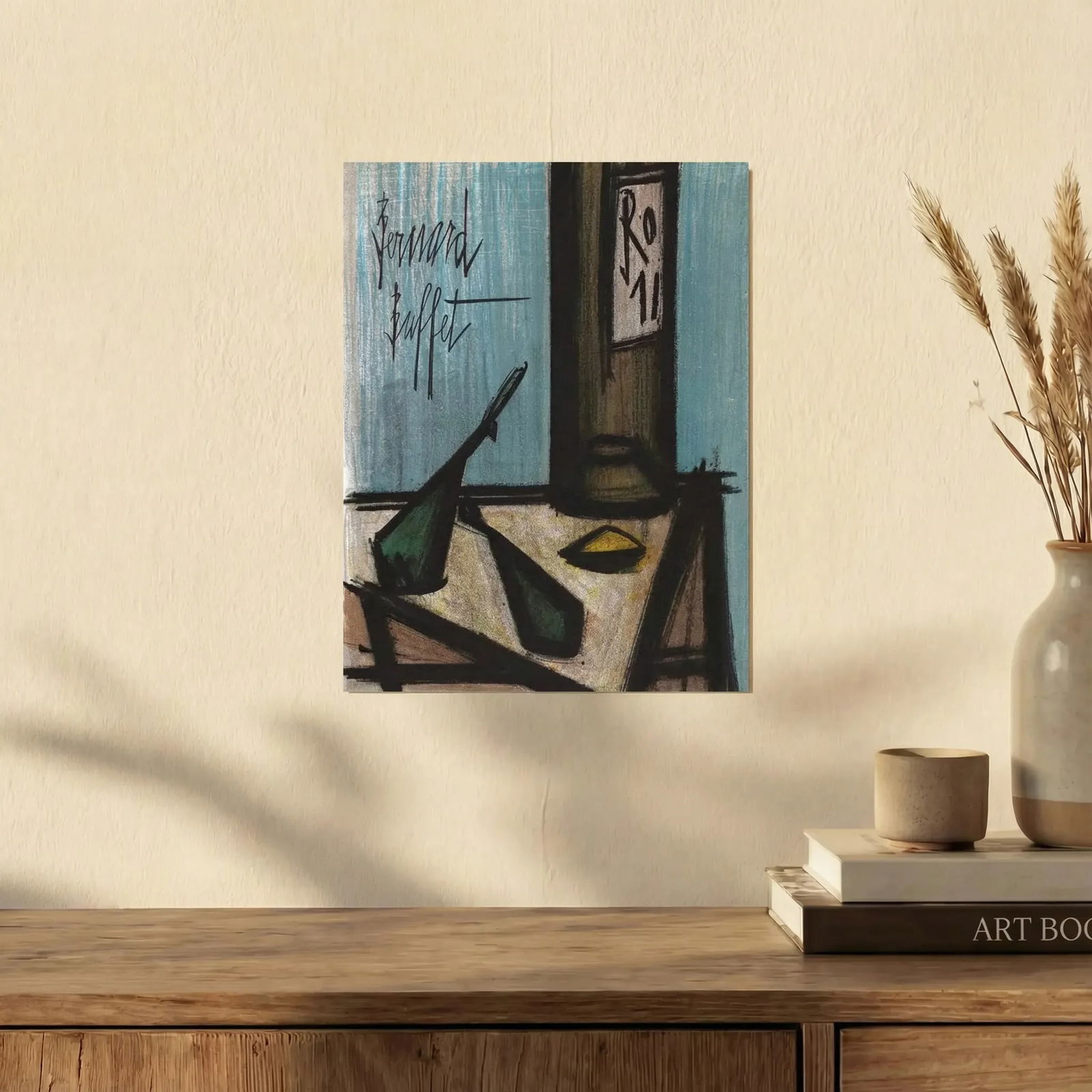 Bernard Buffet Still Life with Bottle Original Lithograph 1967 - 3