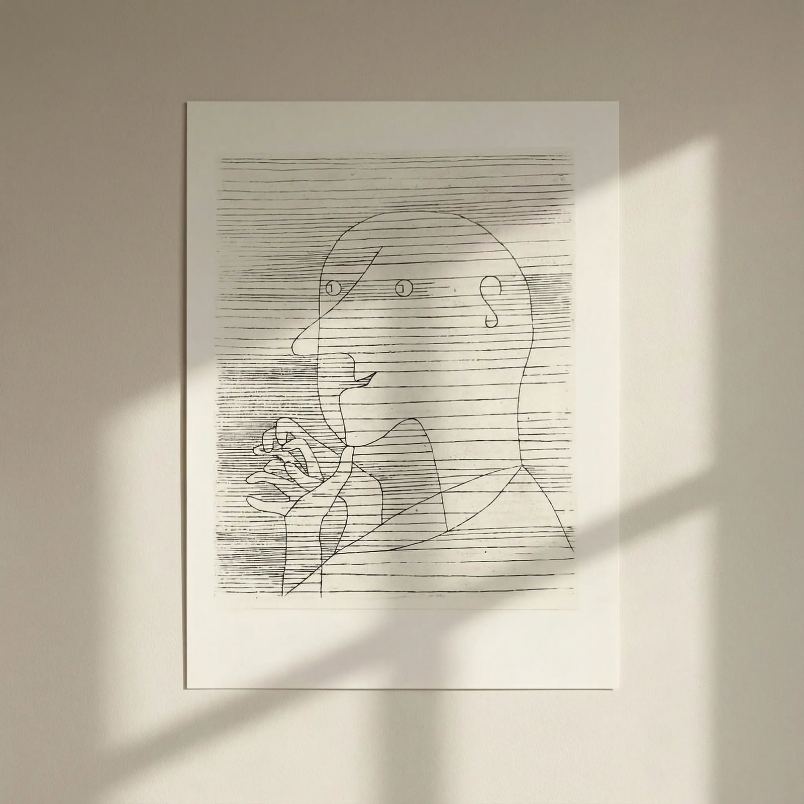 1947 Paul Klee Engraving 38 Old Man Figuring 1929: Title: 1947 Paul Klee Engraving 38 Old Man Figuring 1929 Artist: Klee Description: Artist: Paul Klee Country: Switzerland / Germany Title: Old Man Figuring - 1929 Medium: Engraving - 38 printed: 1947