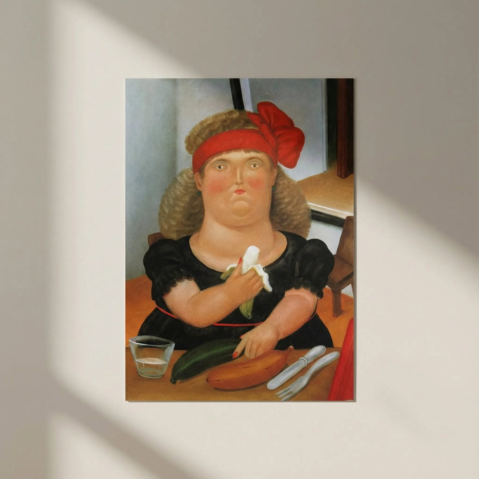 Fernando Botero 16 Colombiana Eating Bananas 1983: Title: Fernando Botero 16 Colombiana Eating Bananas 1983 Artist: Fernando Botero Description: Title: Colombiana Eating Bananas Artist: Fernando Botero Country: Colombia Medium: Offset - Quadrichromie