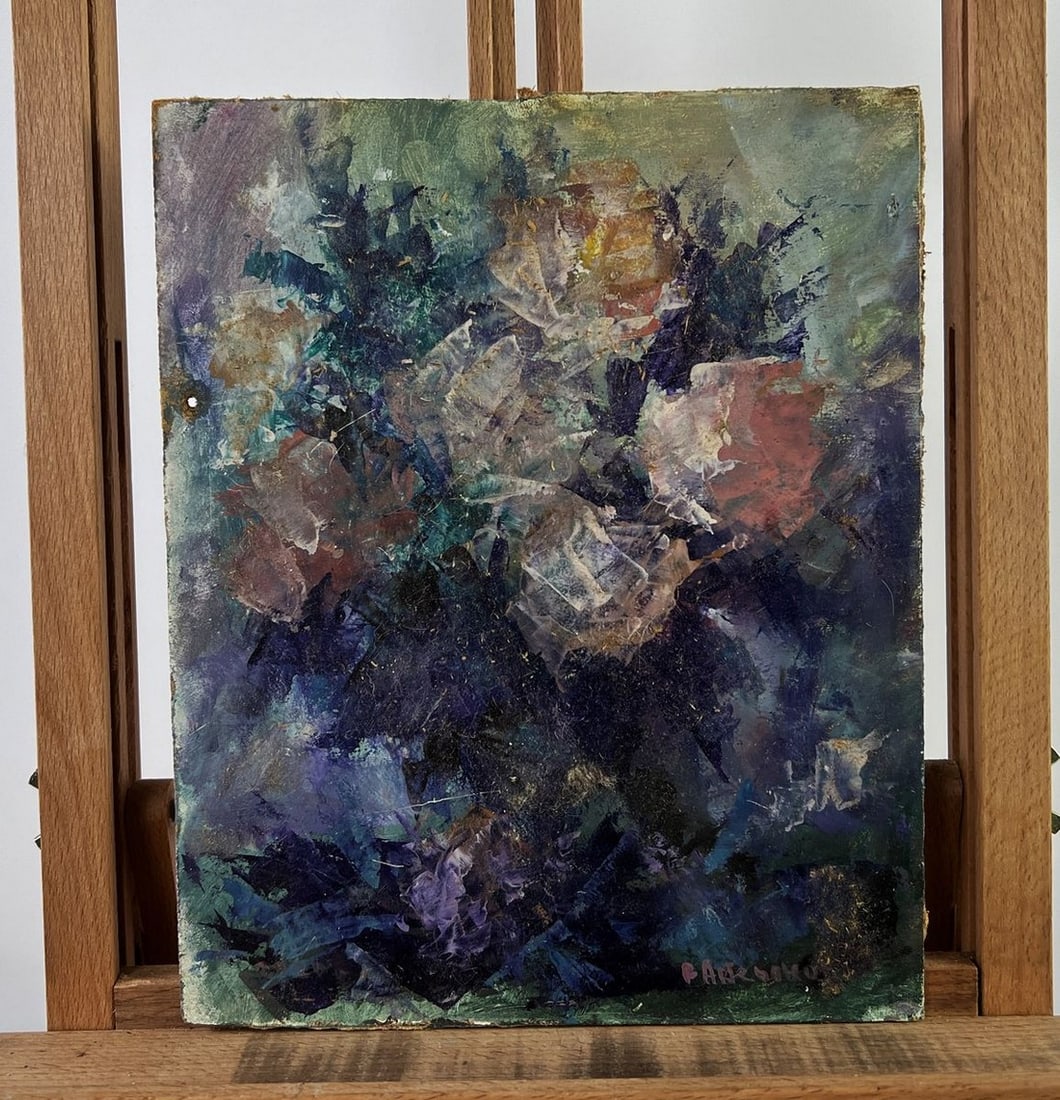 Oil painting A bouquet of delightful roses Vadim Aksenov (1 of 9)