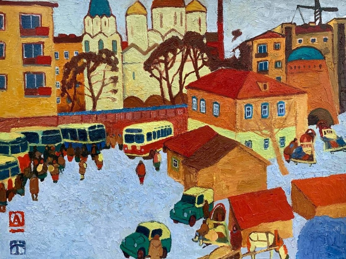 Abstract oil painting Stop Victor Kokurin: Title: Abstract oil painting Stop Victor Kokurin Description: №1544 *** ABOUT THIS PAINTING *** * TITLE: " Stop " * ARTISTS: Victor Kokurin * SIZE: 34?47 cm/'13.38?18.5 inches' * MEDIUM: oil. ca