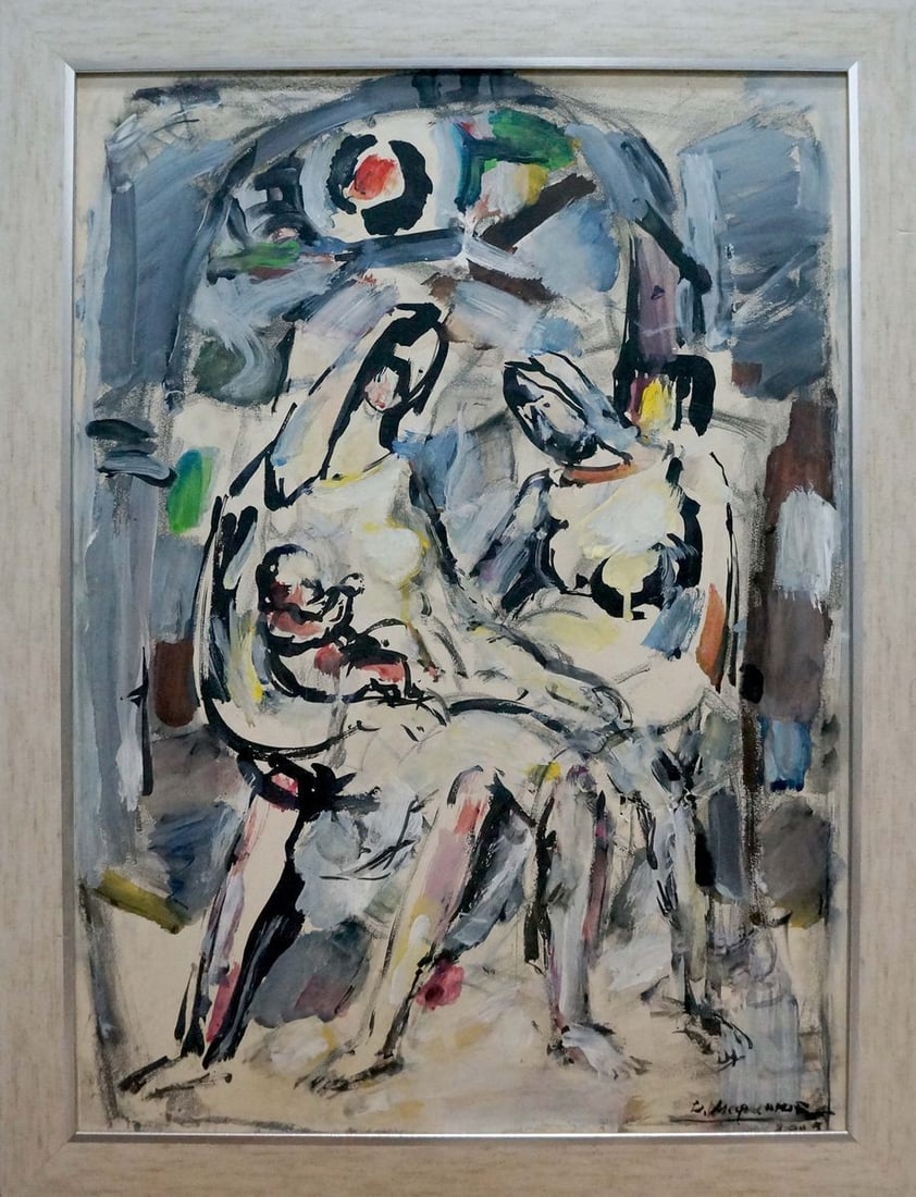 Abstract acrylic painting Two women Marinyuk Victor Vasilievich: Title: Abstract acrylic painting Two women Marinyuk Victor Vasilievich Description: №Vern 1503 *** ABOUT THIS PAINTING *** * TITLE: "Two women" * ARTISTS: Marinyuk Victor Vasilievich * SIZE: 60x