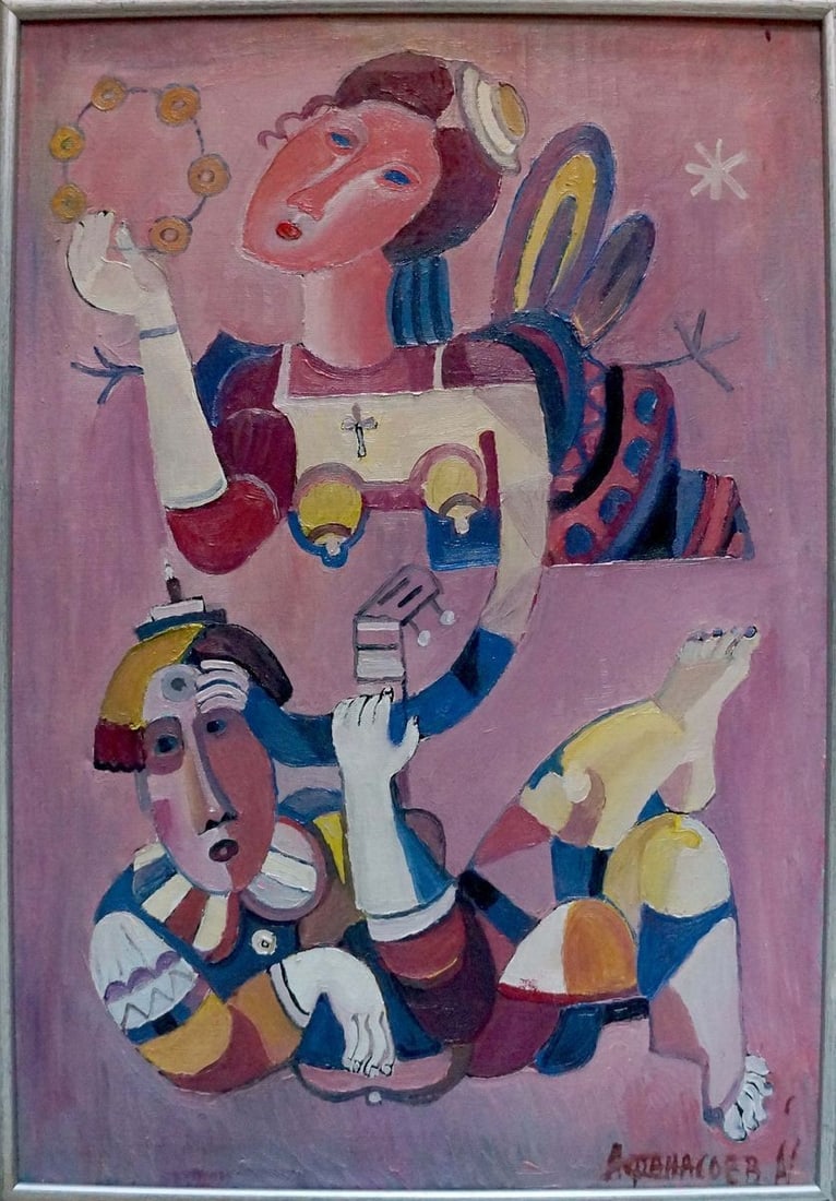 Abstract oil painting Music Afanasyev Vladimir Nikolaevich: Title: Abstract oil painting Music Afanasyev Vladimir Nikolaevich Description: №Vern 1513 *** ABOUT THIS PAINTING *** * TITLE: "Music" * ARTISTS: Afanasyev Vladimir Nikolaevich * SIZE: 72x52 cm/