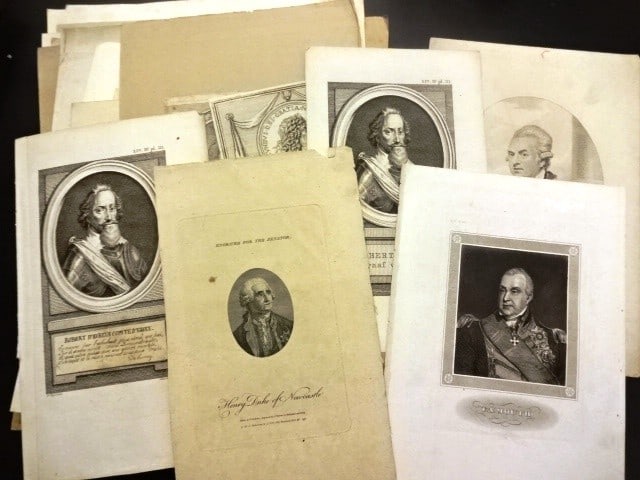 Lot of Forty Portrait Engravings: Title: Lot of Forty Portrait Engravings Description: A lot of 40 engravings most portraits of famous Europeans including English dating between 1578 to 19th century including Admiral John Benbow, Admi