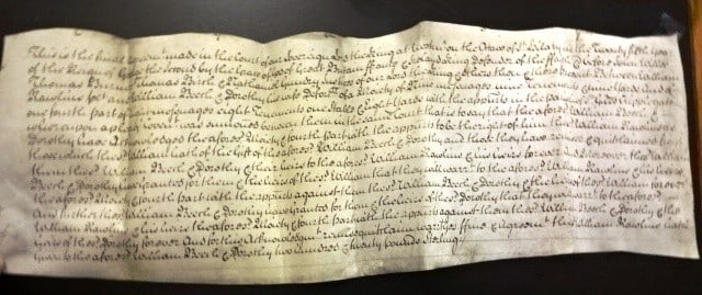 1752 English Vellum Manuscript Final Agreement (1 of 2)