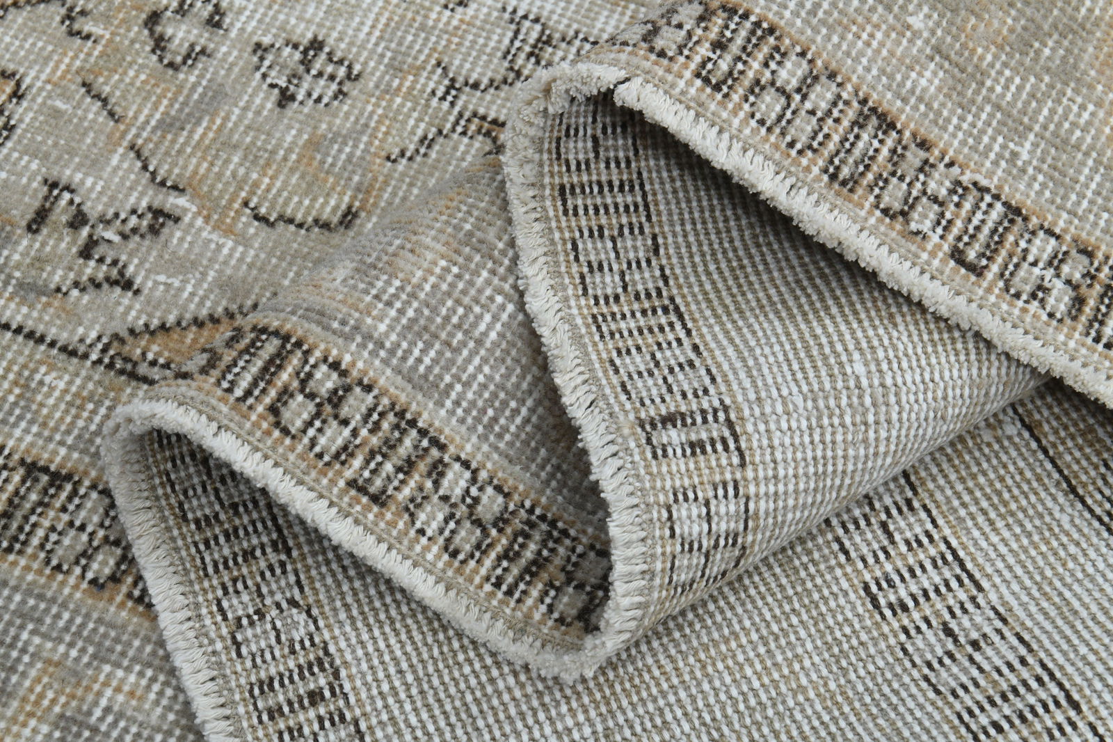 7.7x11.1 ft, ORANGE ORIENTAL RUG: Title: 7.7x11.1 ft, ORANGE ORIENTAL RUG Description: This Turkish one-of-a-kind Anatolian Vintage Rug is hand-knotted and handwoven by the most skilled artisans who use pure wool, in muted, natural to