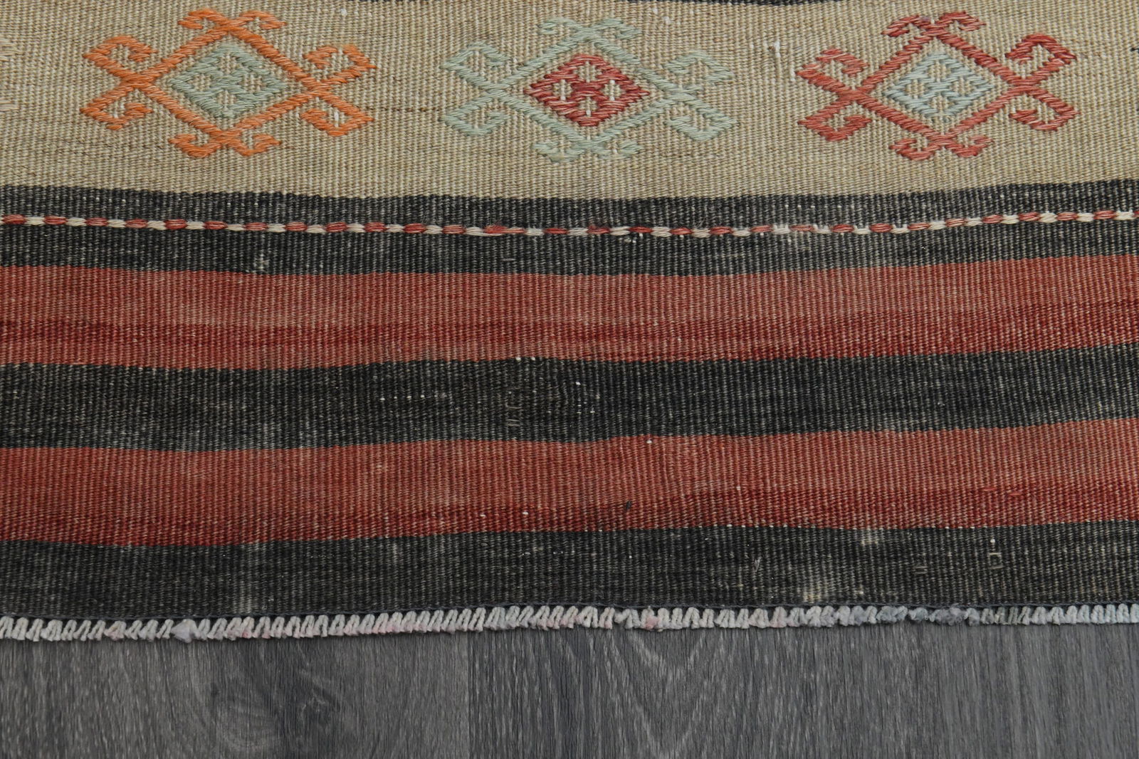 2.5x11.2 ft, FLATWEAVE KILIM RUNNER - 8