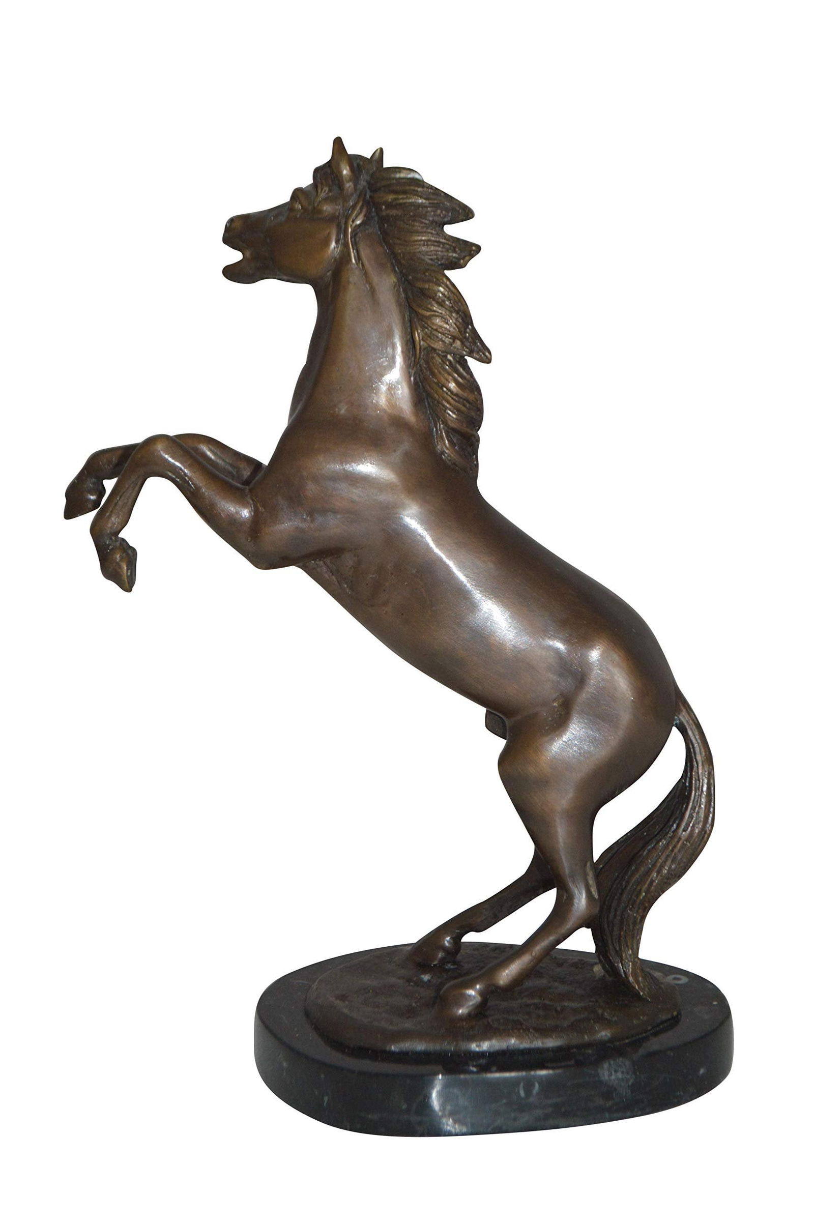 Rearing Horse Small Bronze Statue – Size: 8"L x 4"W x 11"H. (1 of 9)