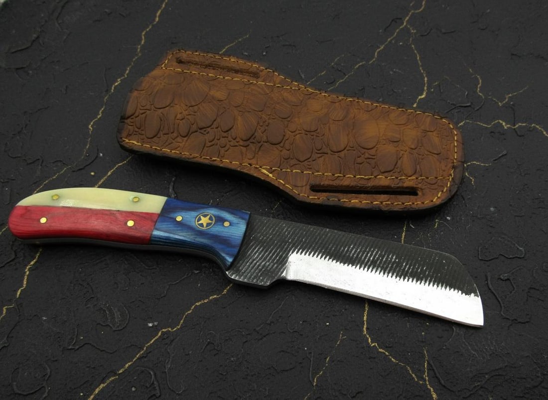 Bull Cutting Fixed Blade Hunting Knife | Full Tang | Imitation Bone & Leather Sheath: Title:Bull Cutting Fixed Blade Hunting Knife | Full Tang | Imitation Bone & Leather Sheath Description:A modern and versatile fixed blade knife featuring a full tang construction for excellent strengt
