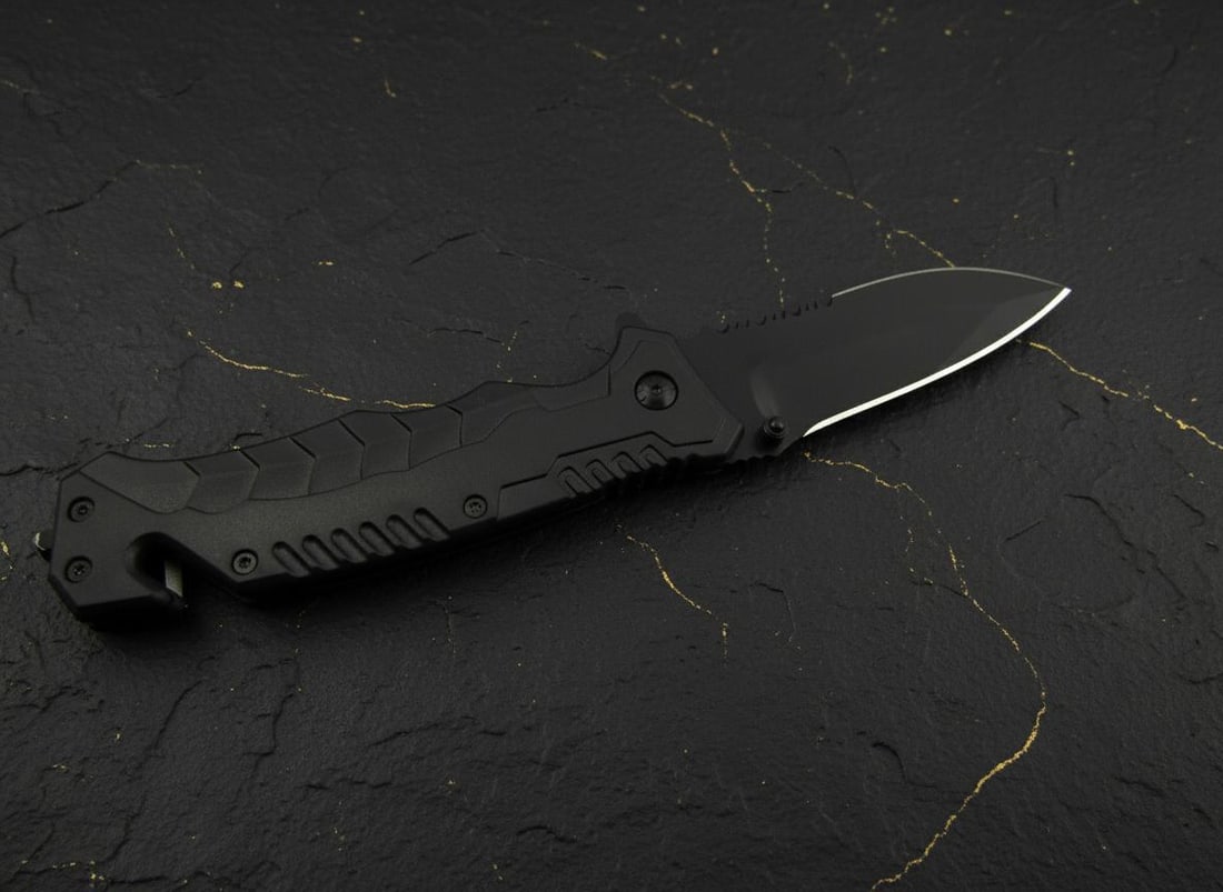 New Folding Pocket Knife 8" | 3.5" Blade | Black Handle EDC Tool: Title:New Folding Pocket Knife 8" | 3.5" Blade | Black Handle EDC Tool Description:This modern folding pocket knife features a sleek, functional design ideal for everyday carry and practical use. Its