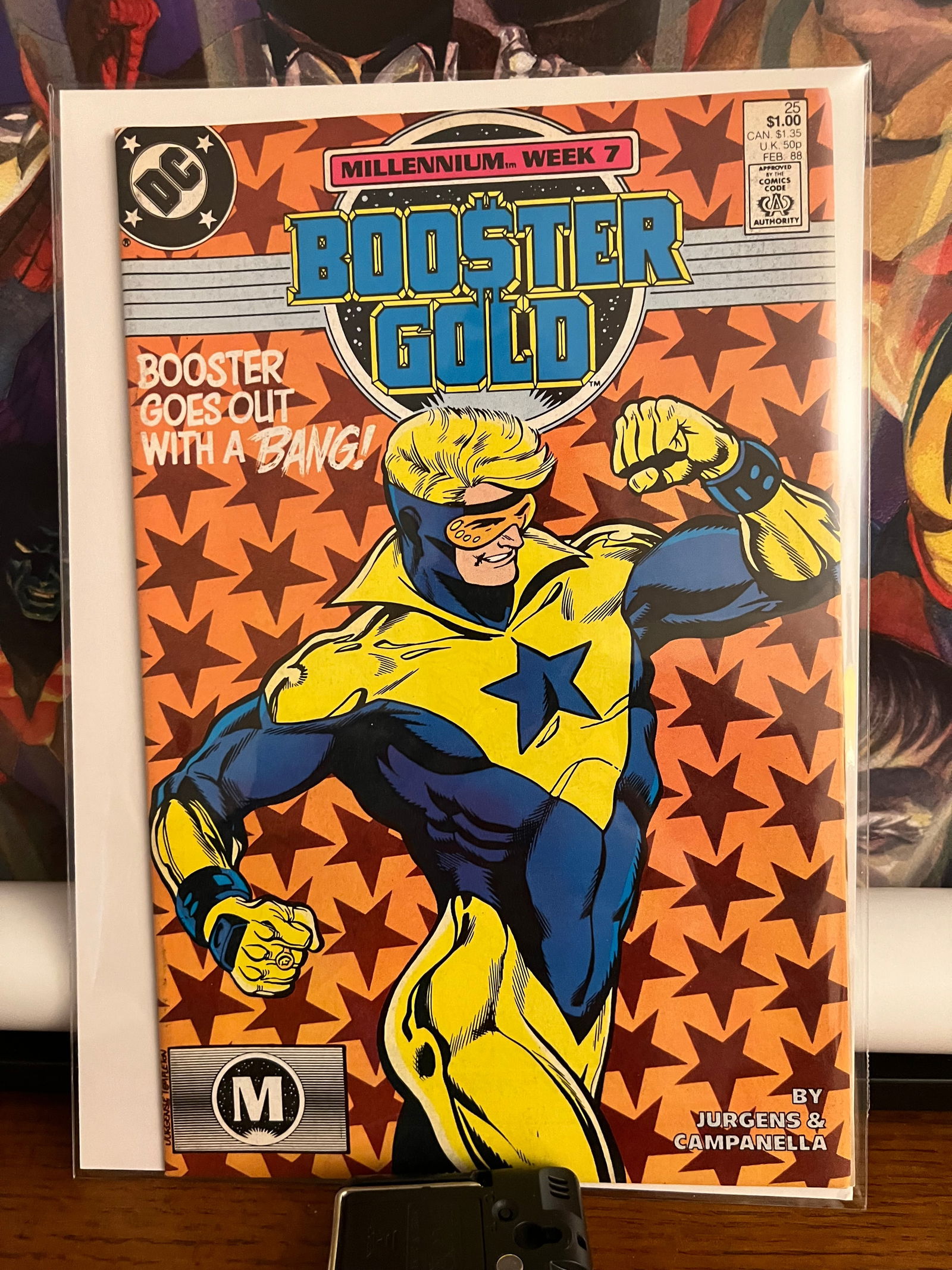 Booster Gold25: Title: Booster Gold25 Description: Date/Period: 1988 Materials: DC Comics Reserve: $6.00 Shipping: Domestic: Shipping rates are determined by destination International: Foreign shipping rates are dete