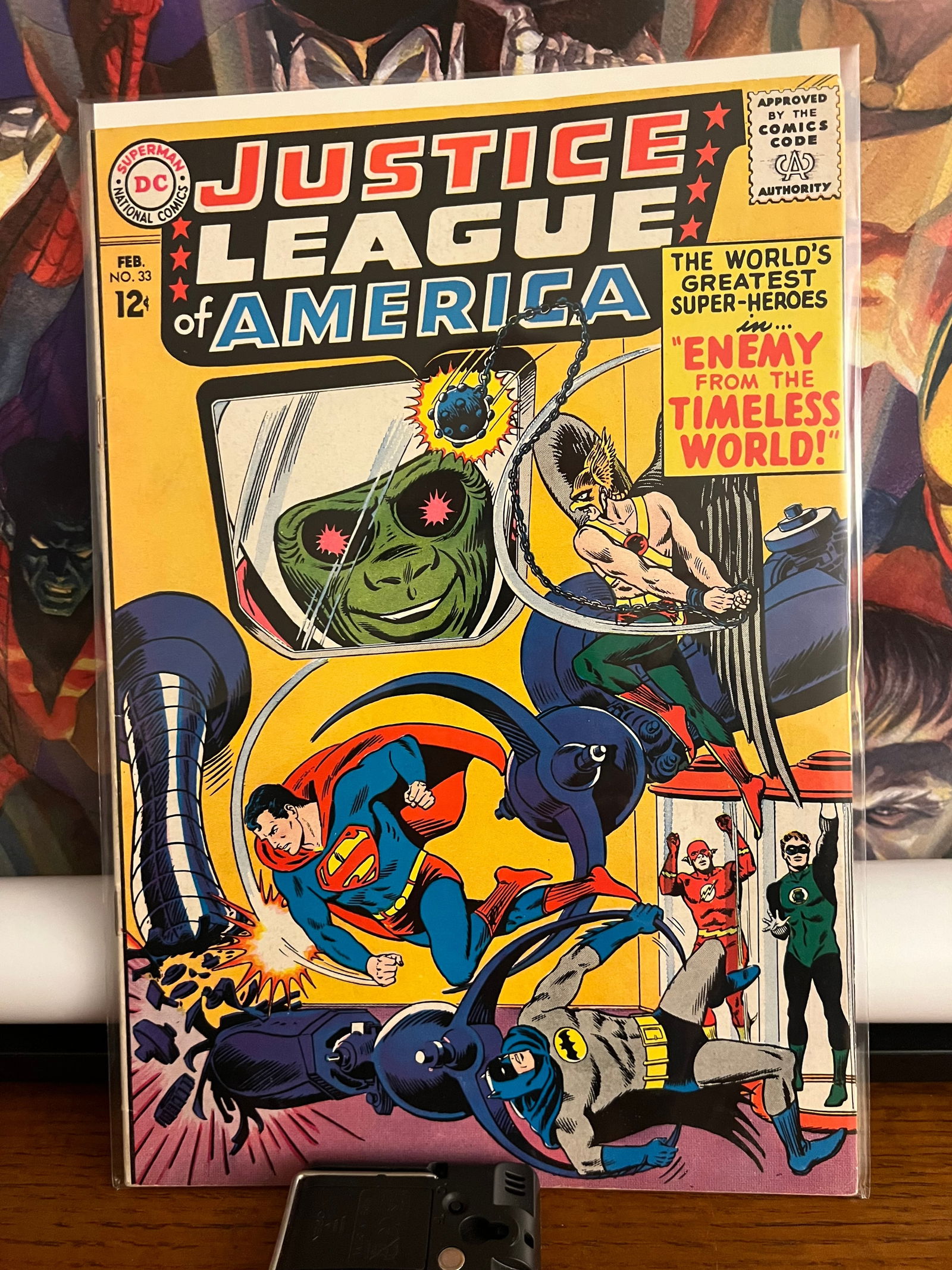 JLofA #33: Title: JLofA #33 Description: Enemy from the Timeless World! Date/Period: 1965 Materials: DC Comics Reserve: $75.00 Shipping: Domestic: Shipping rates are determined by destination International: Fore