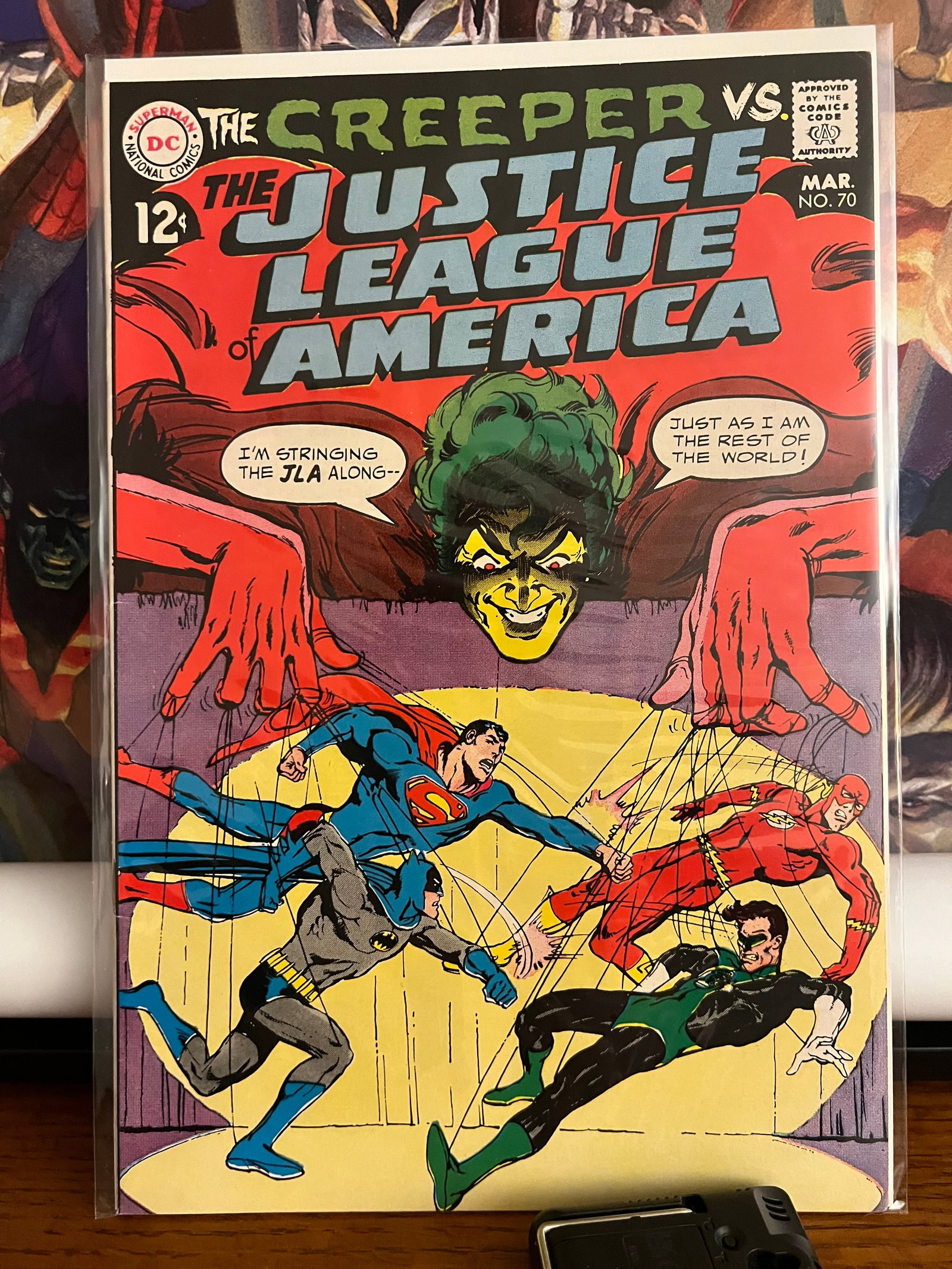 JLofA #70: Title: JLofA #70 Description: 1969 Materials: DC Comics Reserve: $75.00 Shipping: Domestic: Shipping rates are determined by destination International: Foreign shipping rates are determined by destina